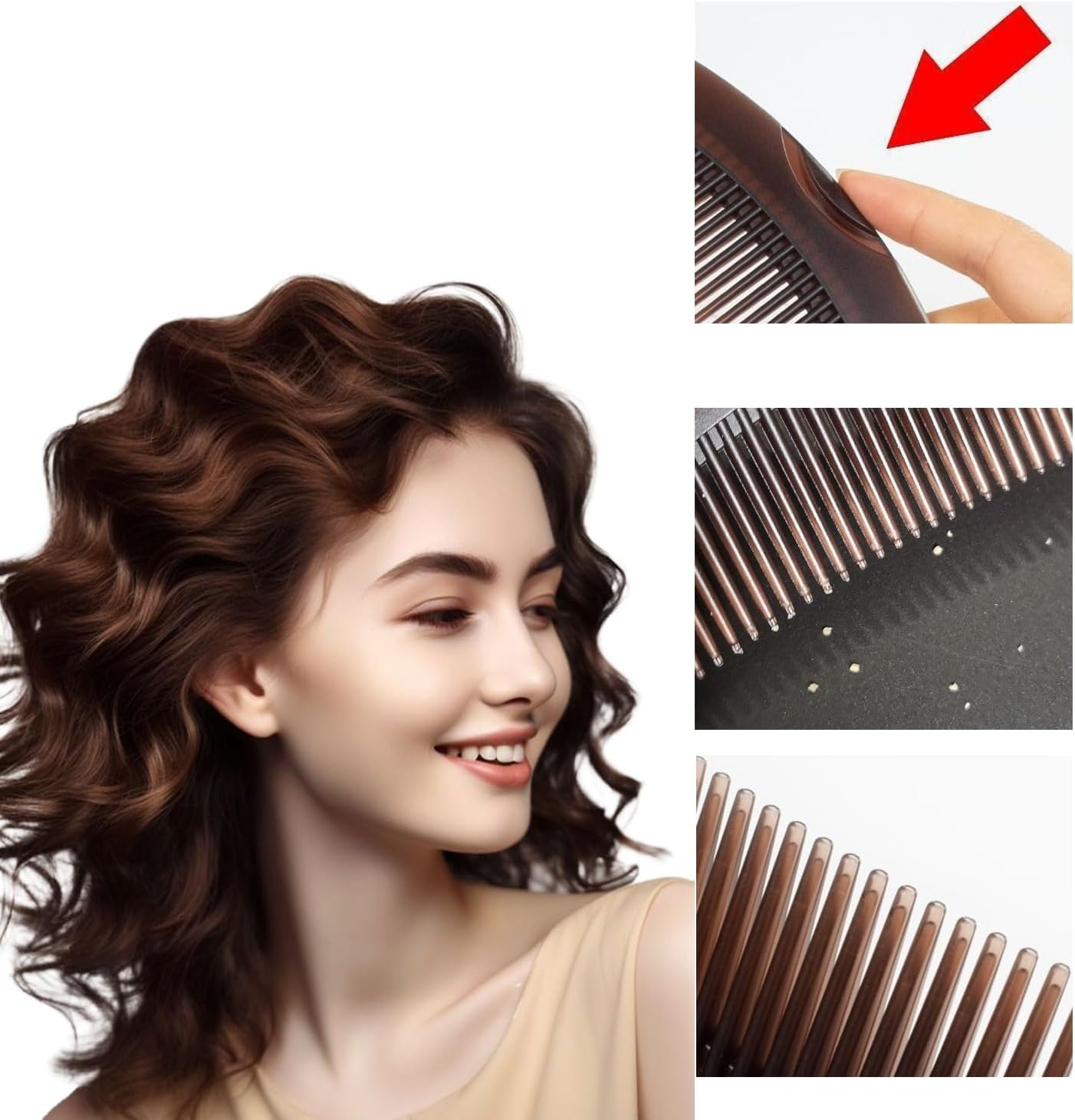 Shoyisenka Stainless Steel Fine Tooth Comb&ndash;Scalp Psoriasis & Dandruff Remover, Detox & Lice Comb for Men & Women (A Set of Three) image number 4