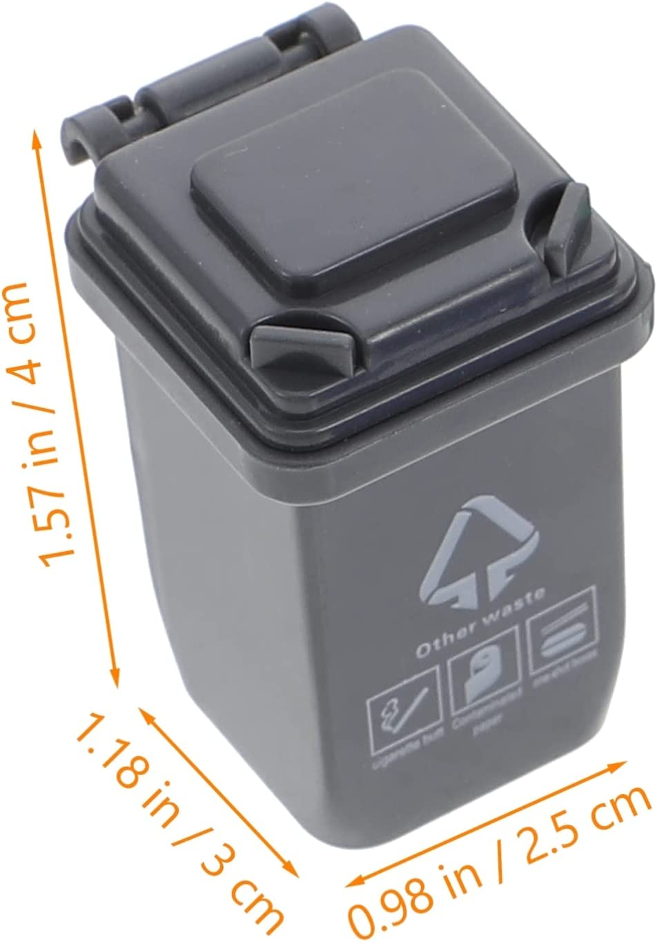 Zerodeko 5 PCS 1/12 Miniature Trash Can, Simualtion Mini Garbage Can Rubbish Bin for Dollhouse Decor DIY Scene Pretend Play Furniture Model image number 5