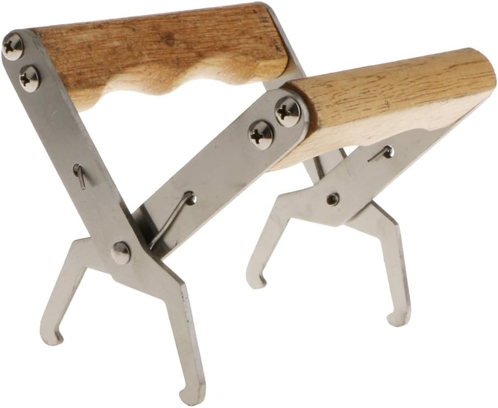 Wooden Handle Bee Hive Frame Holder Lifter Capture Grip Tool Beekeeping image number 6