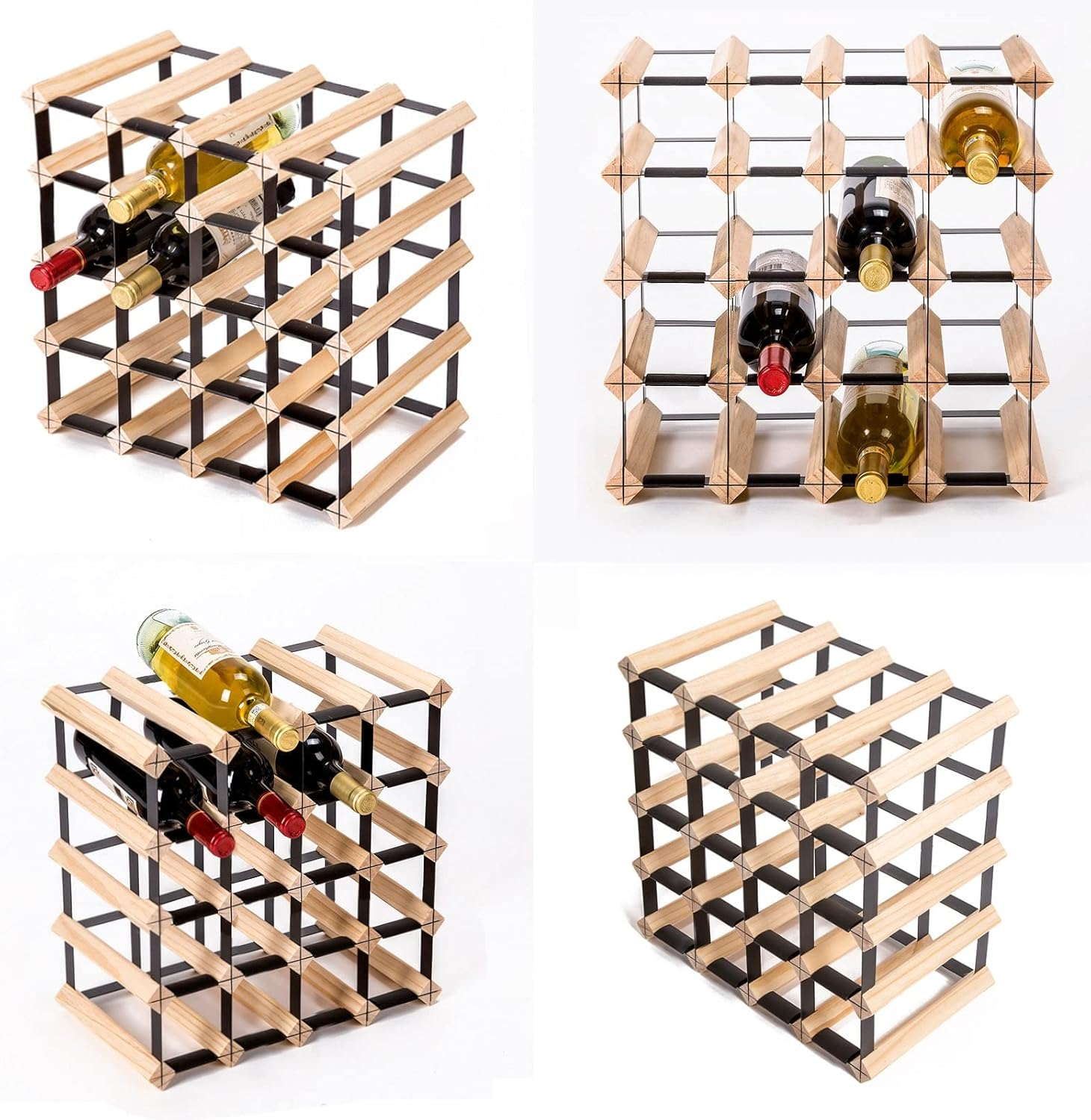 Home Ready FT-WWR03-20 20 Bottle Timber Wine Rack image number 6