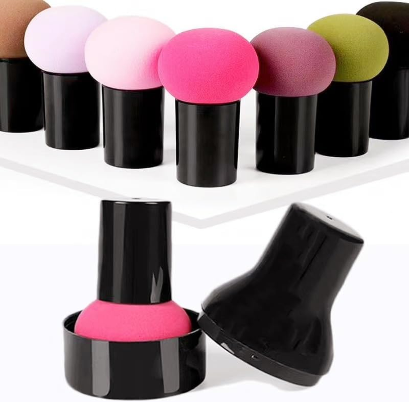 3 Pcs Foundation Sponge Powder Puff Mushroom Head Dry and Wet Makeup Puff Beauty Makeup Brush Foundation Makeup Tool (Style1, One Size) image number 5