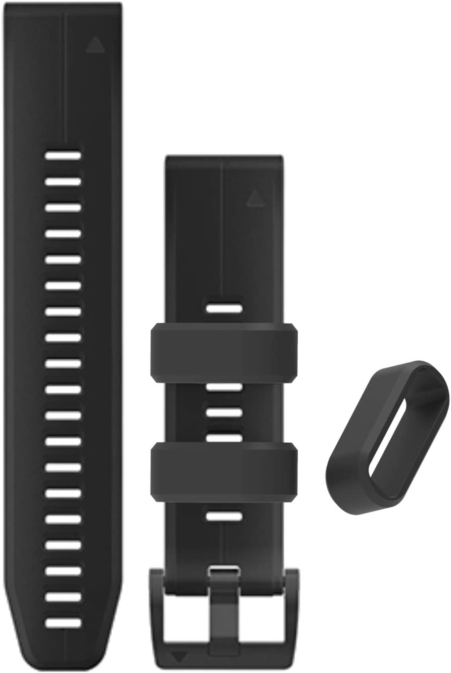 Replacement Fastener Rings for Fitbit Versa Bands(Pack of 10) Security Loop Holder Keeper Retainer Wave Fixed Non-Slip Silicon Fastener Ring Connector Loops for Fitbit Versa Smartwatch,Black image number 4