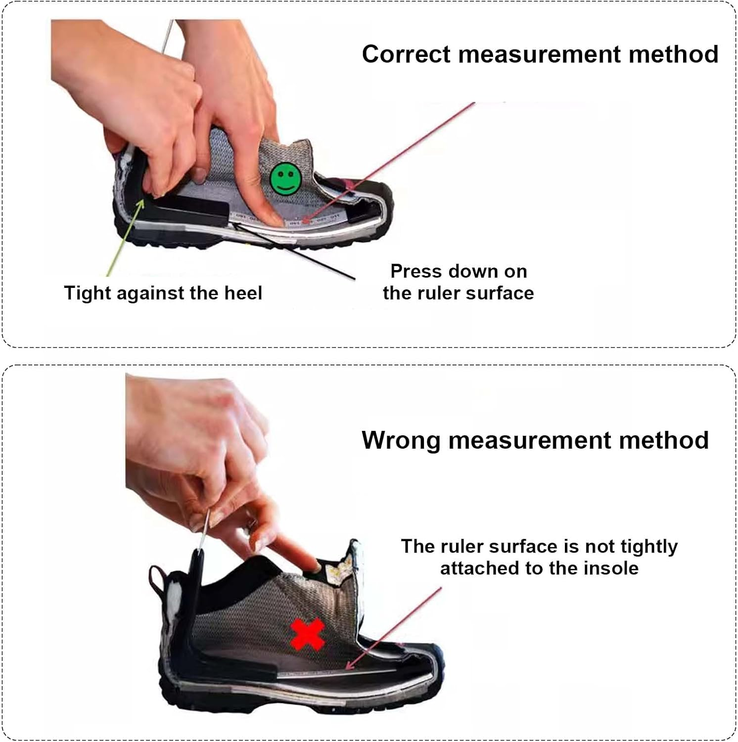 Telescopic Shoe Gauge, 110-320 Mm Shoe Measuring Ruler for Measuring Shoe Size, Portable Shoe Sizes, Foot Gauge, Foot and Inner Shoe Measuring Device, Shoe Size Gauge for Children, Adults