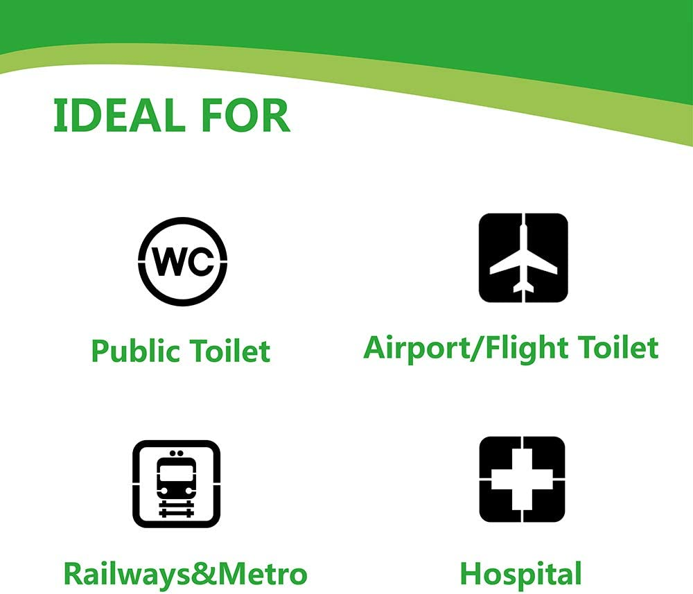 Disposable Toilet Seat Cover Toilet Paper Potty Training Daily Use Travel Size, Eco-Friendly Bio-Degradable Flushable Paper, Toilet Seat for Kids, Toddlers and Adults 5 Packs/50 Counts