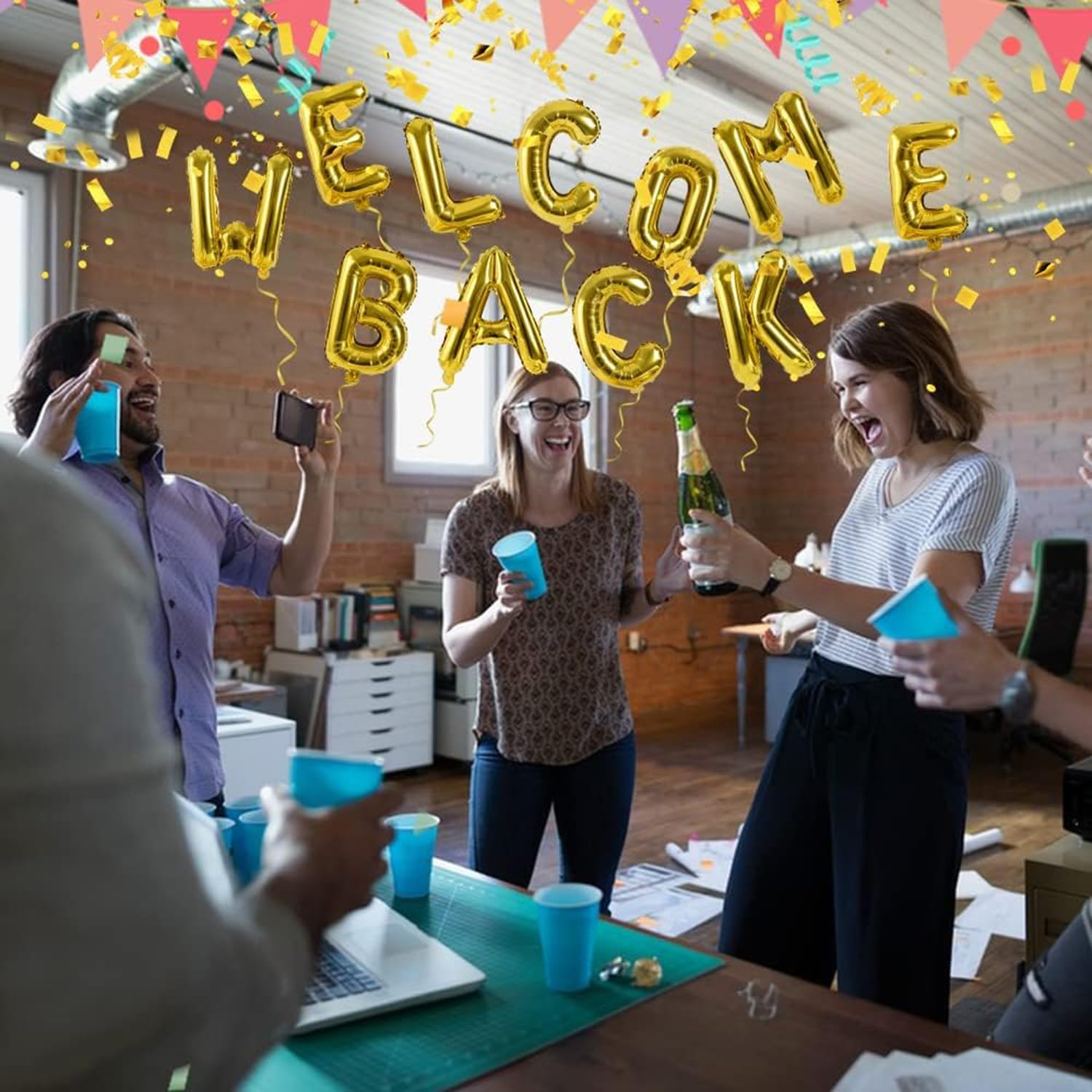 Welcome Back Balloons Gold Welcome Back Banner Welcome Back Balloon Banner for Back to School Party Supplies Classroom Home Decor Decorations