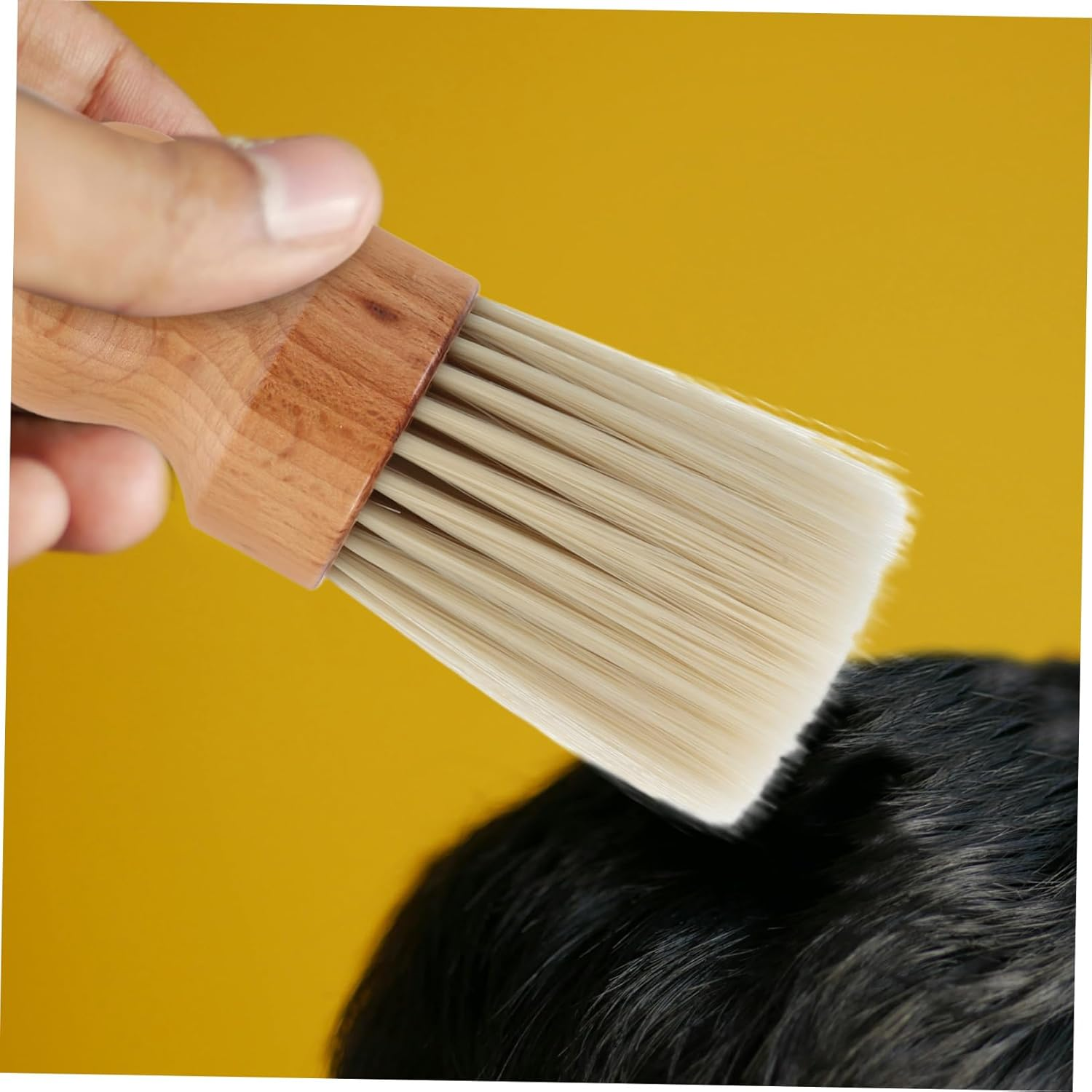 Outanaya Beech round Hair Brush Professional Barber Hair Cleaning Brush for Travel Smoothing Detangling image number 1