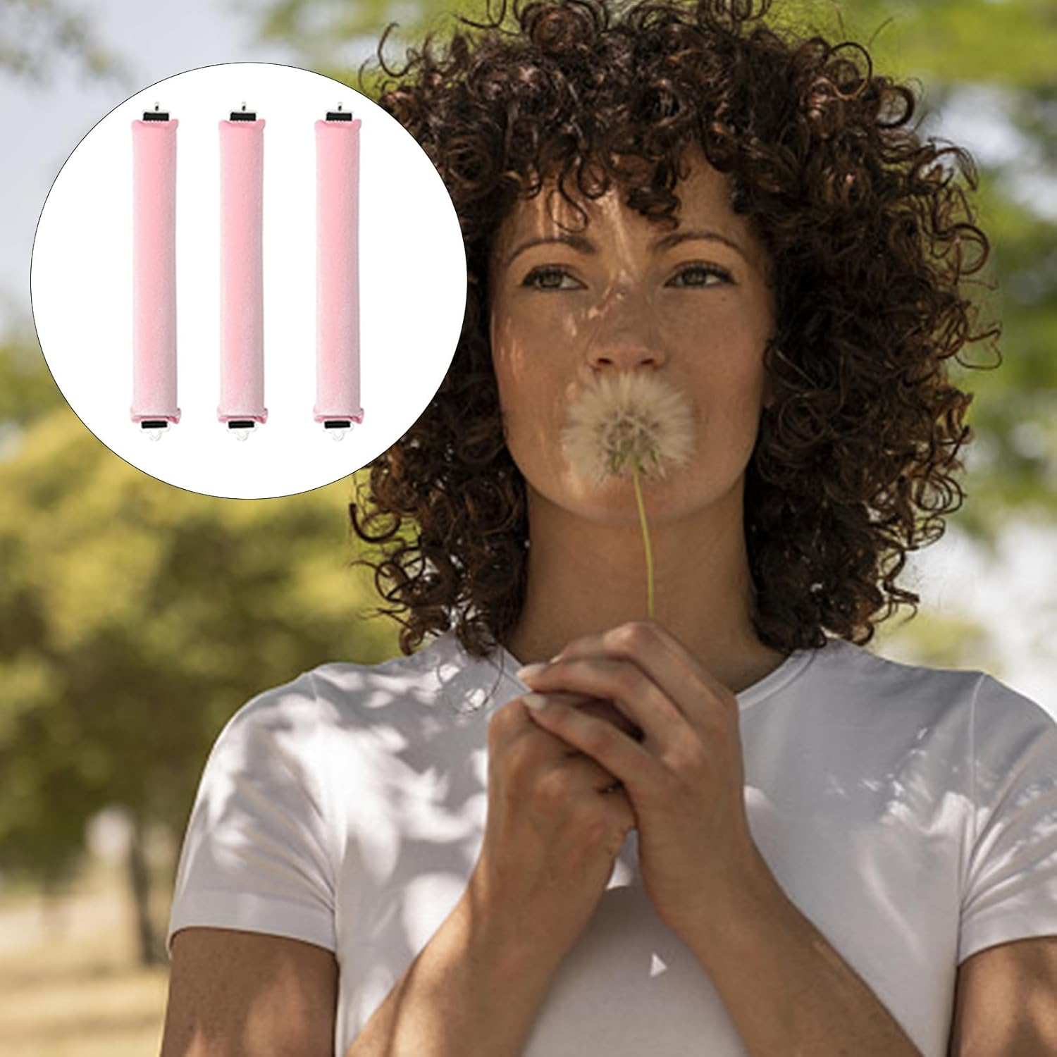 Pack of 3 Heatless Curls Band, Overnight Curls with Hooks, Overnight Blowout Curls without Heat, Overnight Curls, Curling Band for All Hair Types, Comfortable (Pink, Pack of 3) image number 5