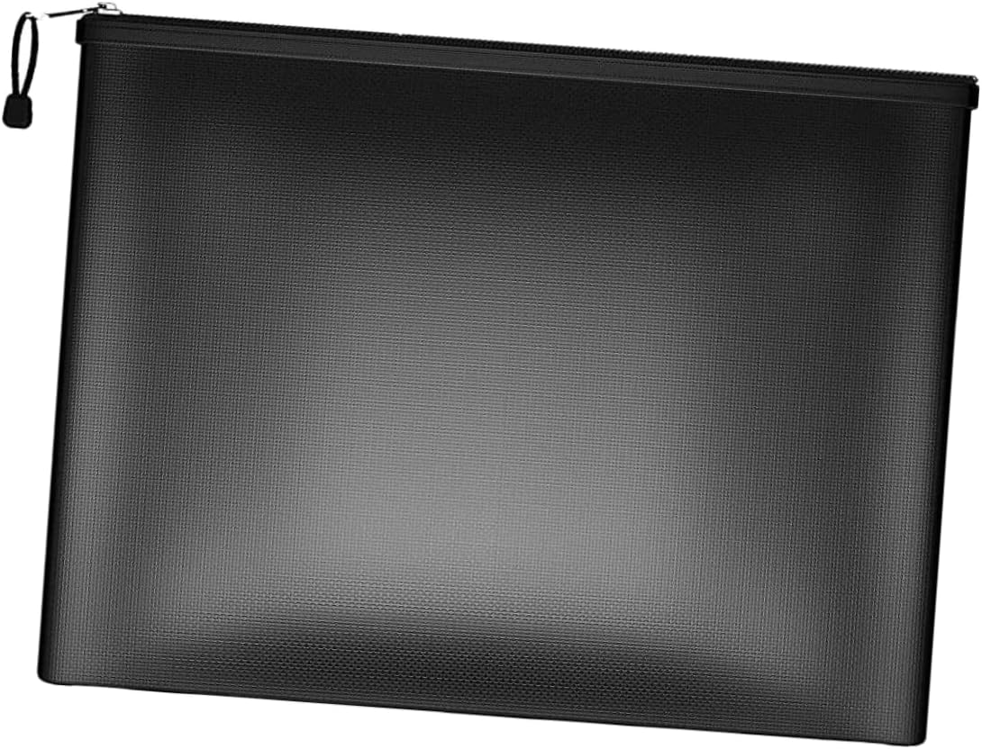 CAXUSD Fireproof Waterproof Money Bag Document Storage Pocket 29X20.5Cm Zipper for Important Papers and Valuables Home Office Safety image number 4