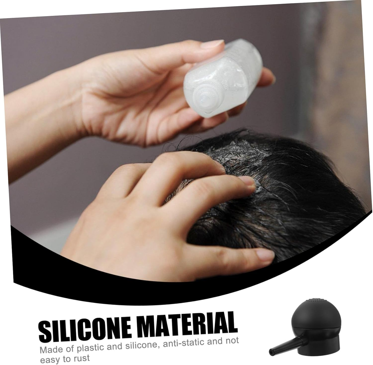 PLAFOPE Hair-Increasing Fiber Nozzle Hair Thickening Tools Fibers Applicator Spray Applicator Thin Call Texturizing Thickening Spray Firm Fine Black image number 3