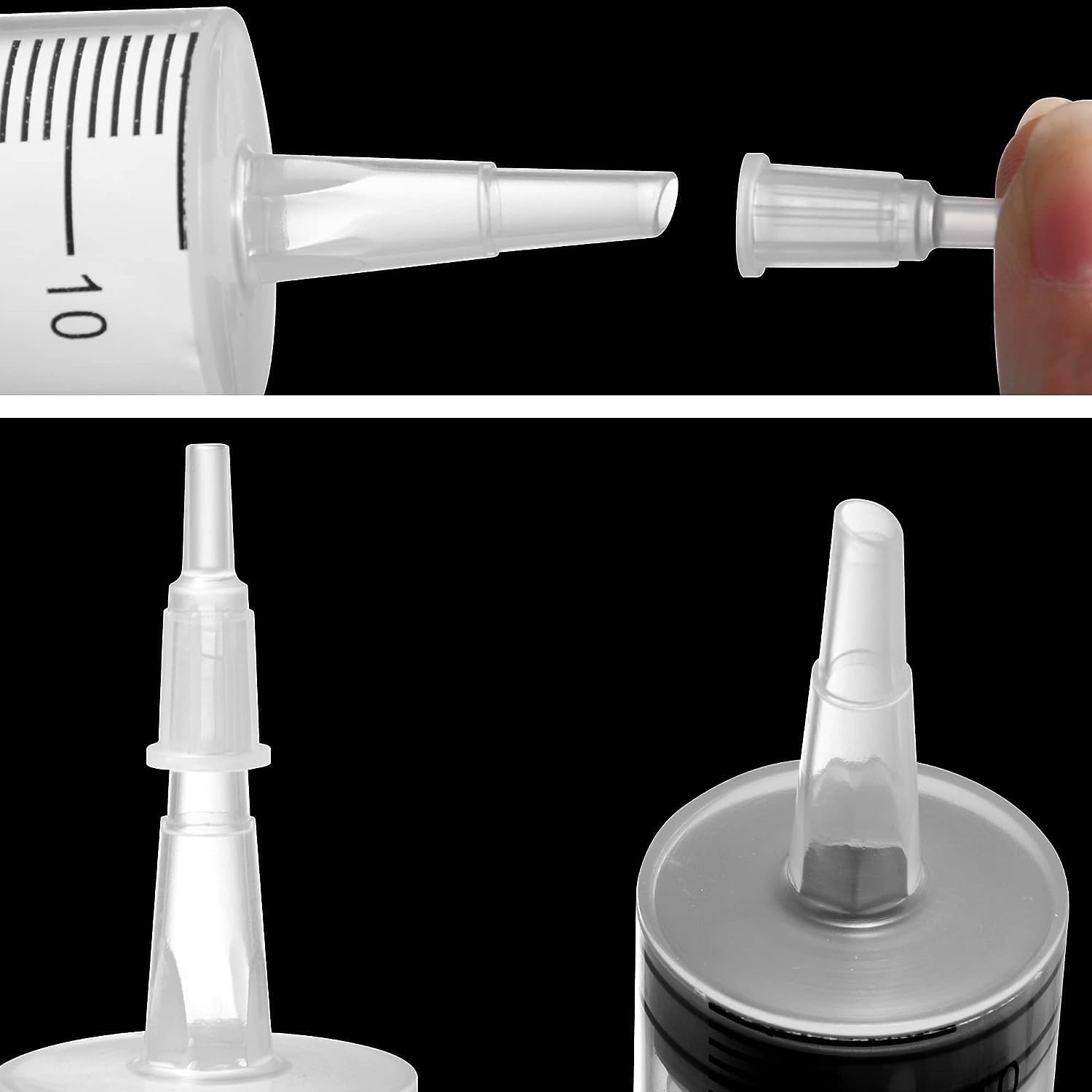 2 Pieces100Ml Syringe with 100Cm Tube for Oil Fluid Suction, Nutrient Measuring, Watering Experiments Industrial, Individually