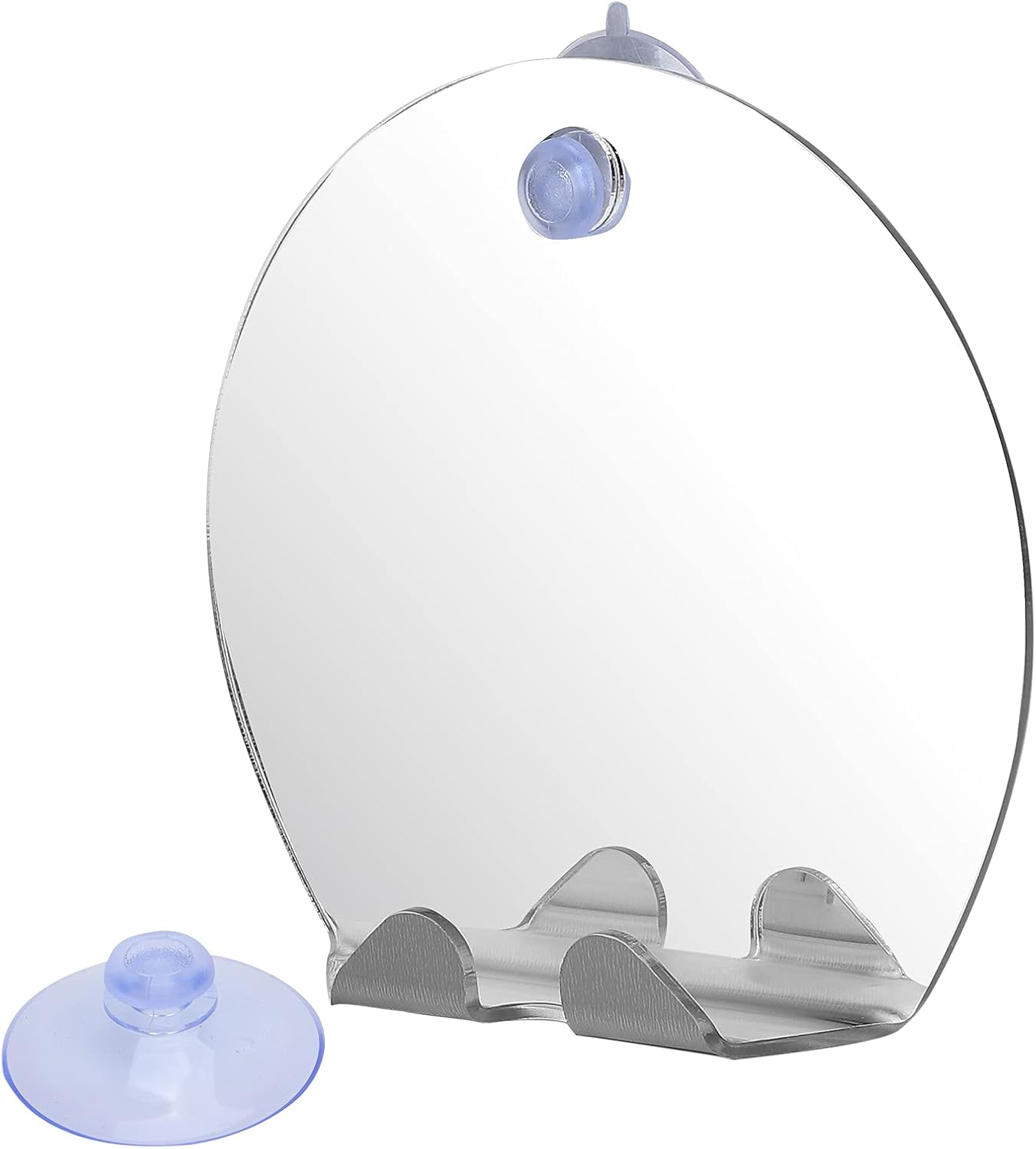 Fogless Shower Mirror round Shape with Anti-Fog Coating, Convenient Mirror for Shaving, Applying Makeup, Washing Face, Ideal Family, Husband, Boyfriend