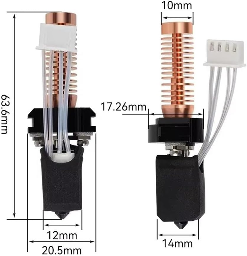 Adventurer 5M Ceramic Heating Block Kit,Ad5M Upgrade One-Piece Ceramic Quick-Release Hot End for Flashforge Abenteurer 5M/5M Pro Extruder Hot End Kit Replacement Accessories image number 4