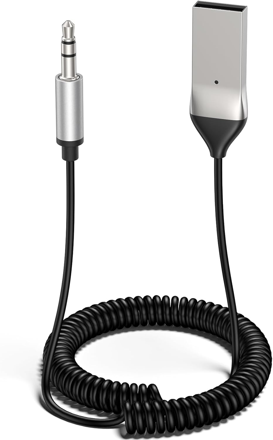 USB Receiver for Bluetooth Car Adapter, Aux to Bluetooth 5.3 Adapter, 3.5Mm AUX BT Transmitter - USB-A Transmitter to 3.5Mm Jack with Microphone Wireless Receiver for Music and Handsfree Calling image number 4