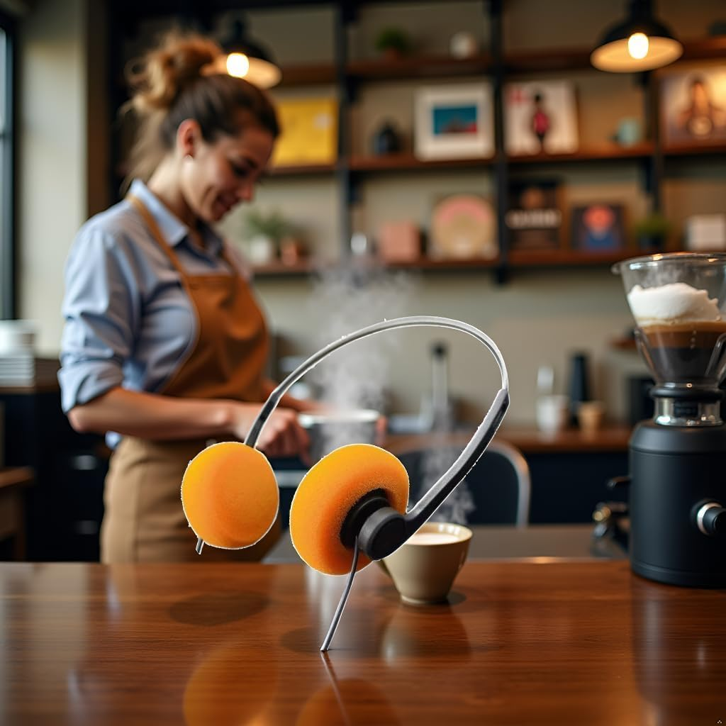 Wwyan 2Pcs Orange Retro Over-Ear Headphones,Wired Stereo Headphones, Hifi Stereo Sound, Lightweight Portable with Adjustable Headband, Comfortable Headset for Travel & Daily Use image number 4