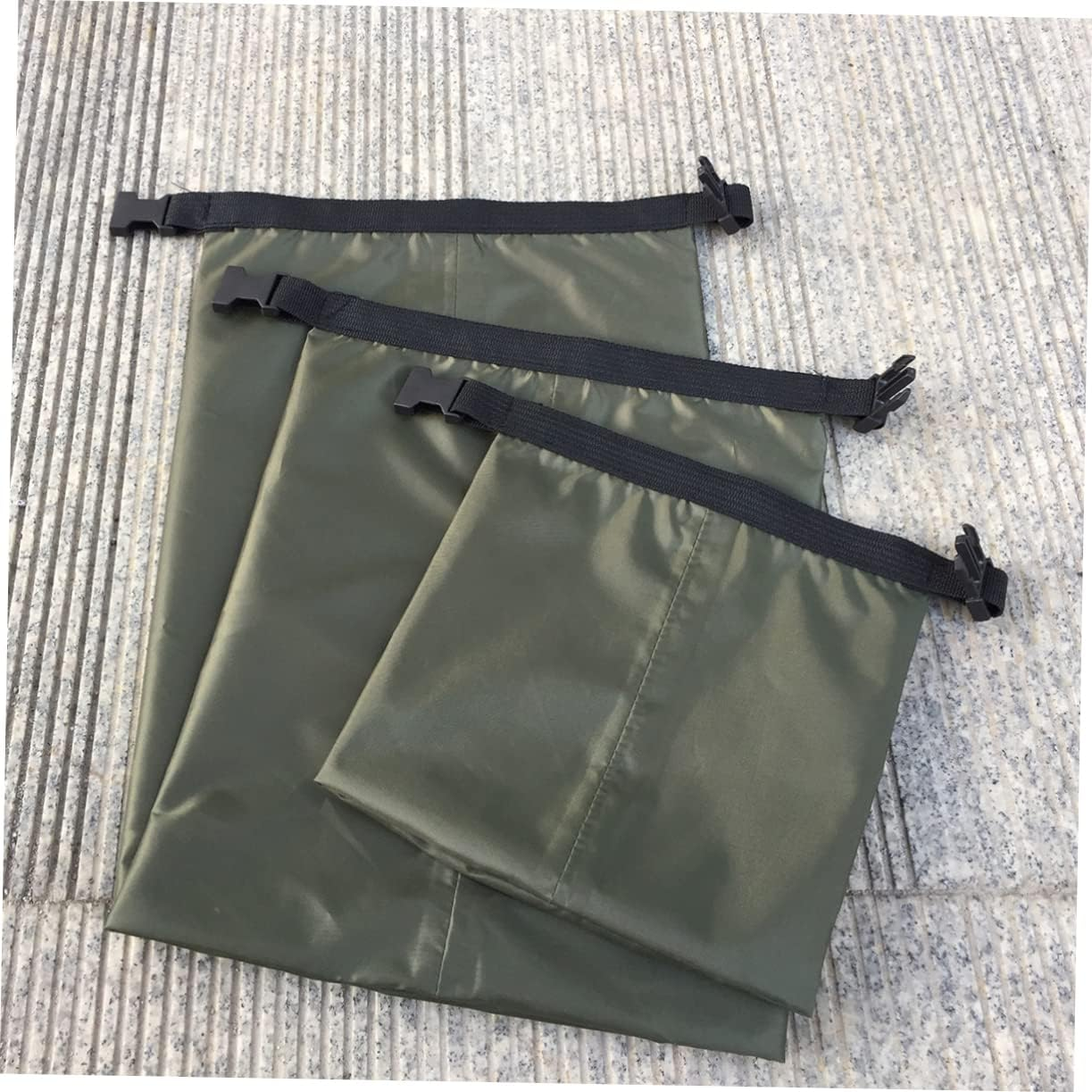 3Pcs Cool for 25 Kayaks Kayak Bag River Upstream Drifting Bag Boat Accessories Stuff Sack Dry Waterproof Storage Waterproof Pouch Floating Large - Red image number 1