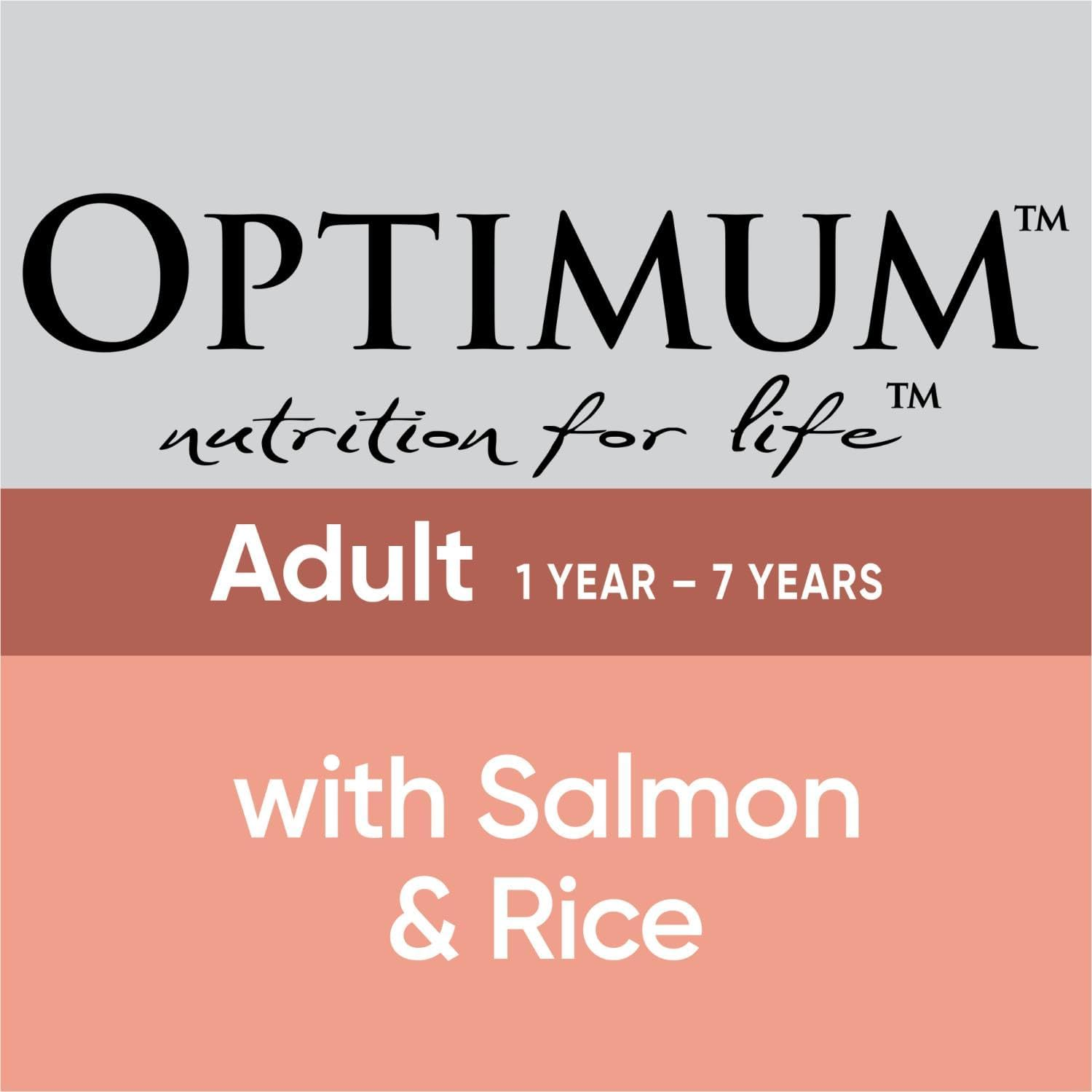Optimum Salmon and Rice Wet Dog Food, Adult, 100G Tray (Pack of 12) image number 2