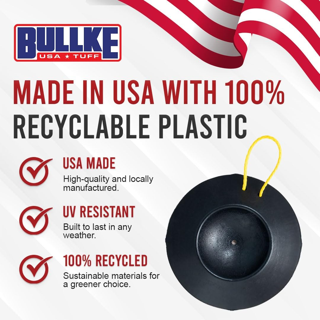 USA Made Improved Unbreakable Wheel Dock with Rope Handle &ndash; 50% Stronger than Others &ndash; Prevents Trailer Wheel from Sinking or Moving &ndash; Easy to Store & Transport