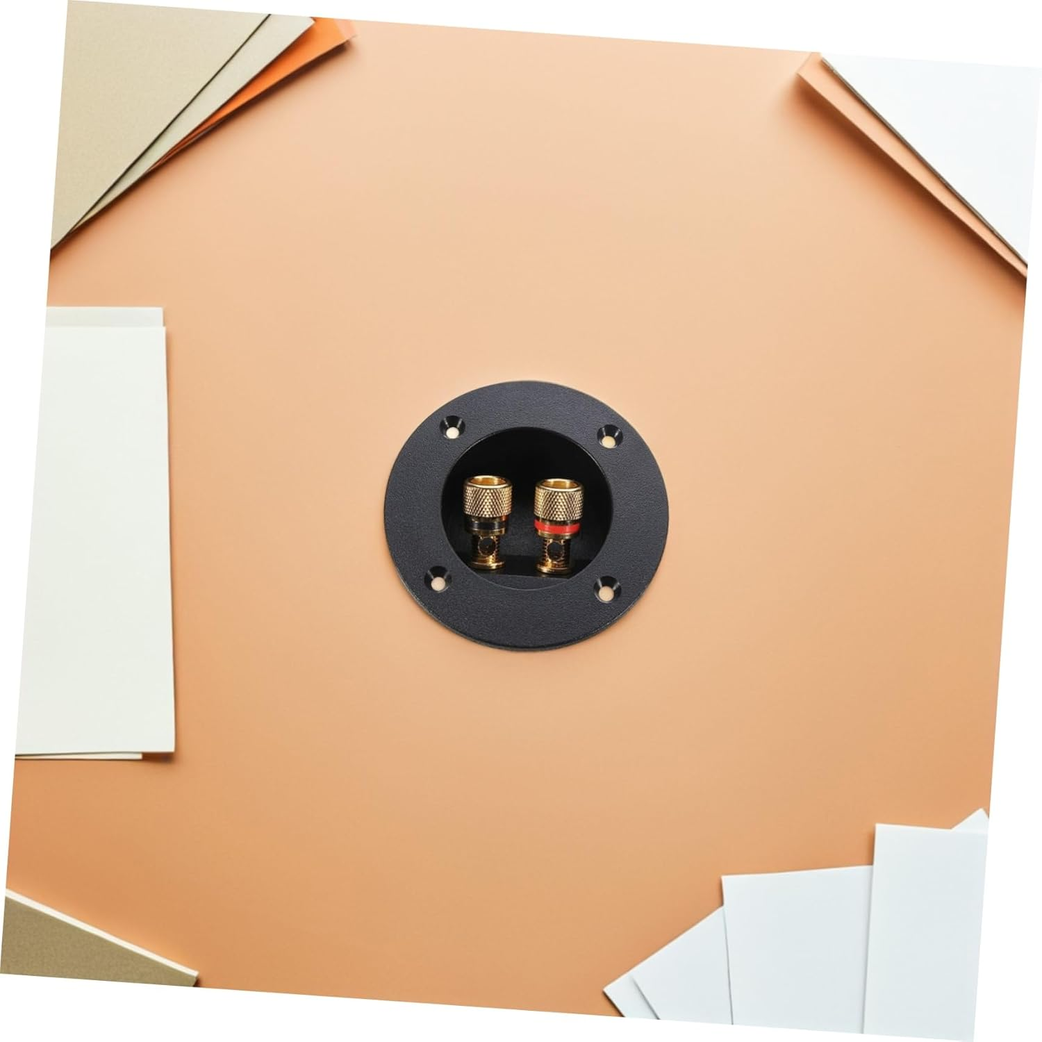 Hoement 8PCS Position Copper Speaker Box Terminal Cup Binding Post Connector for Subwoofer Soundbar Hifi Audio DIY Home Car Stereo Zero Signal Loss image number 2