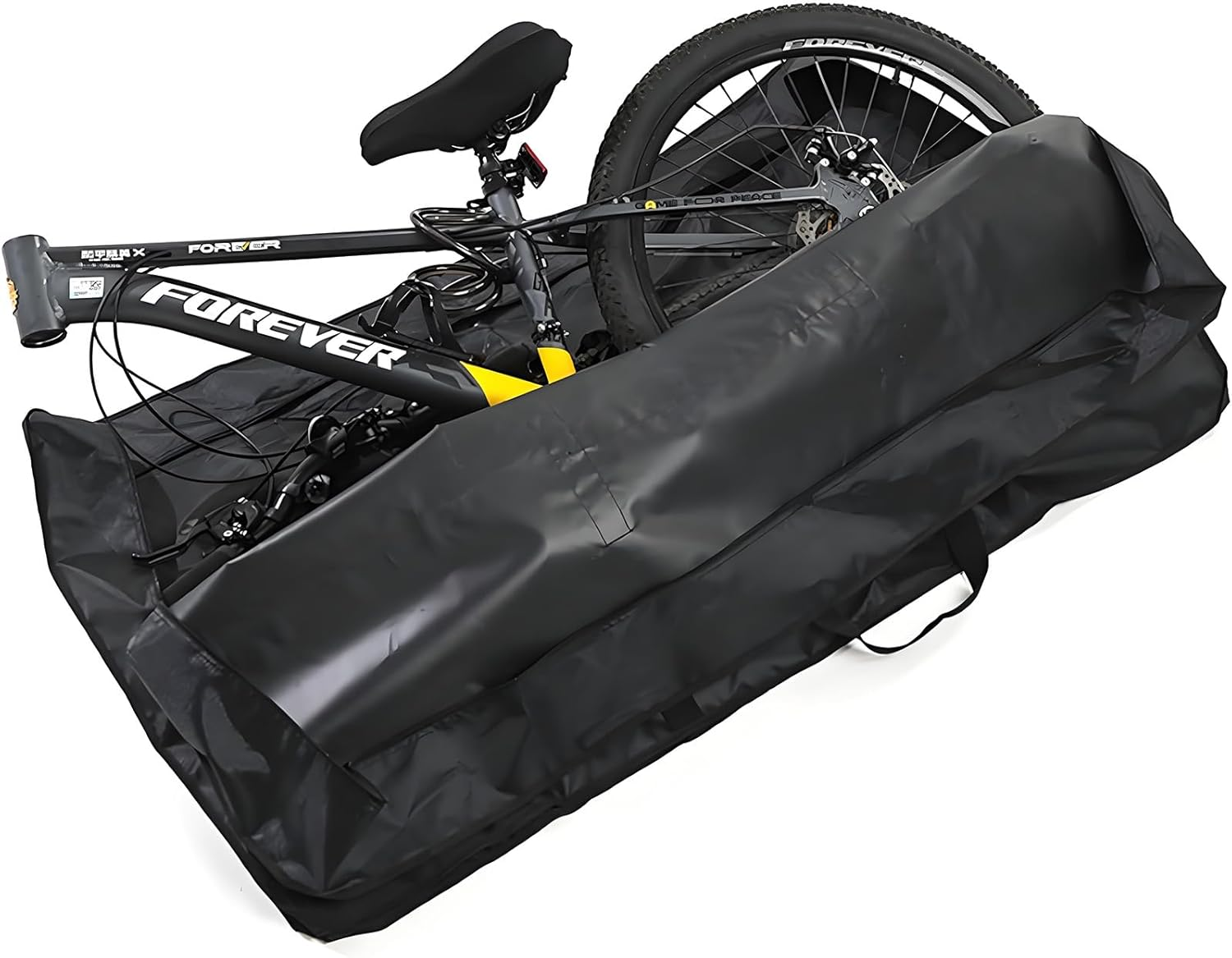 Kapeicamper Bike Travel Bag, Folding Bike Transport Bag Bicycle Travel Carrying Case for 26-29 Inch Folding Bike, Waterproof Bike Transport Case for Train Air Travel