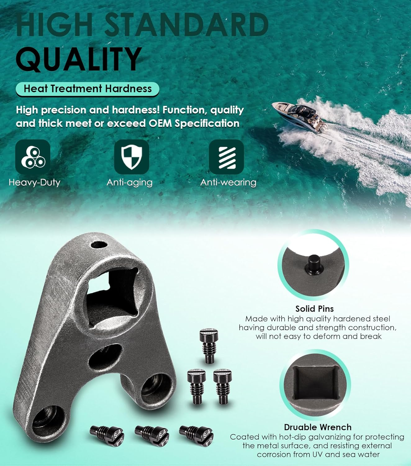 Yoursme Trim/Tilt Pin Wrench Mt0004-38Mm X 4Mm for ALL Seastar Steering Cylinders & for Yamaha 4 Stroke V6 Remove Hydraulic Cylinders Trim/Tilt Caps image number 1