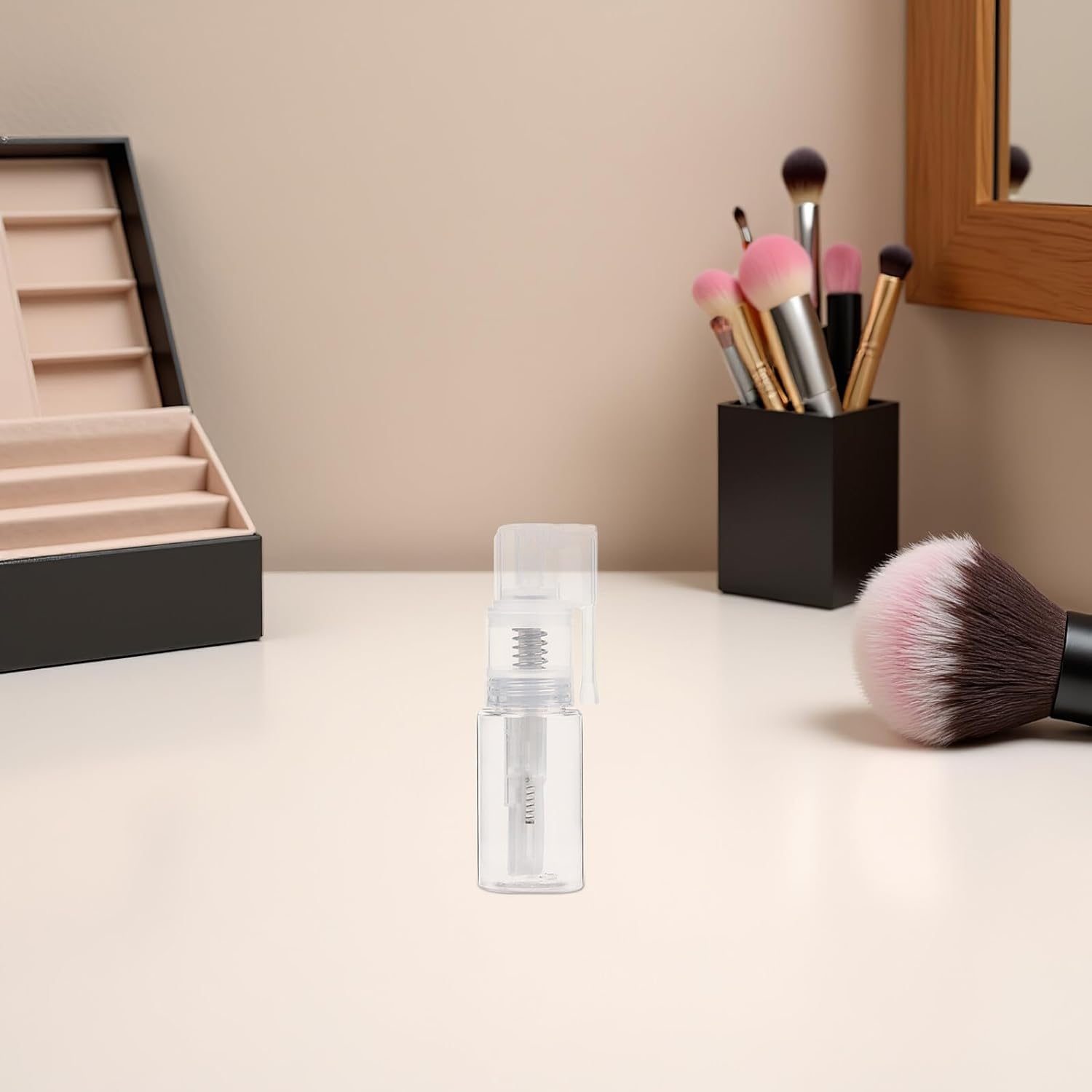 TOPPERFUN 2Pcs Clear Refillable Spray Bottles Ergonomic Mist Sprayer for Medical Powder and Oral Use Travel Makeup Liquid Container for Outdoor Sub Bottles image number 2