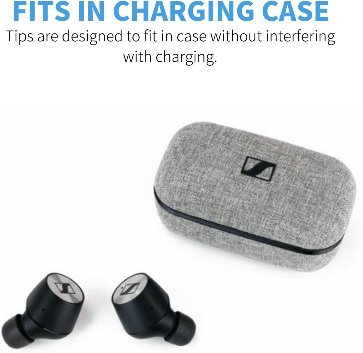 Comply Truegrip Pro Memory Foam Tips for Sennheiser True Wireless Earbuds | Made from Comfortable Memory Foam for a Secure Fit | 3 X Pairs (Medium) image number 4