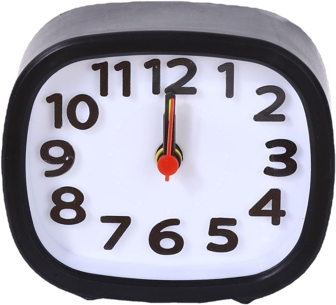 Analog Alarm Clocks for Bedrooms, Digital Alarm Clock for Kids Silent Alarm Clock Wall Clock Decor Wind up Clock Compact Alarm Clock Travel Home Decoration Small Clock image number 5