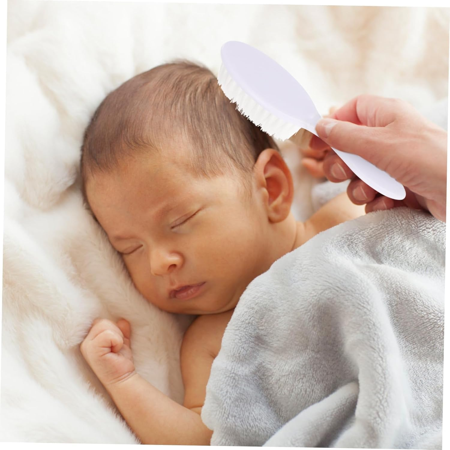 1 Pcs Baby Brush and Comb Set for Newborns - Soft Bristles Scalp Massager, Gentle Hair Comb for Baby Grooming & Washing, Safe Baby Hair Care Kit image number 6