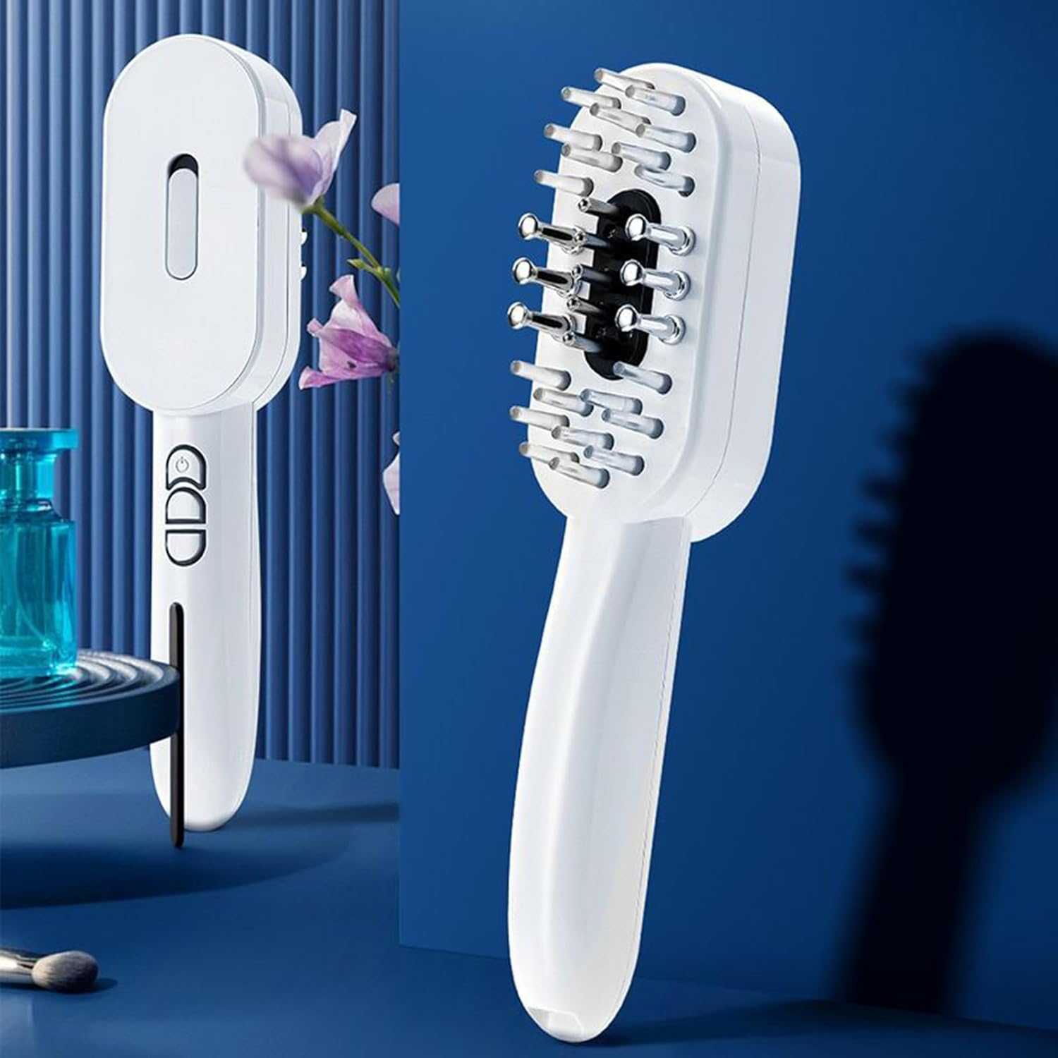 Electric Scalp Massager with Red Light - Portable Multi Functional Hair Brush | Massage Comb for Home Use | Ergonomic anti Slip Handle Design Gadget Oil Filling Hole Included for Women, Men, Adults image number 3