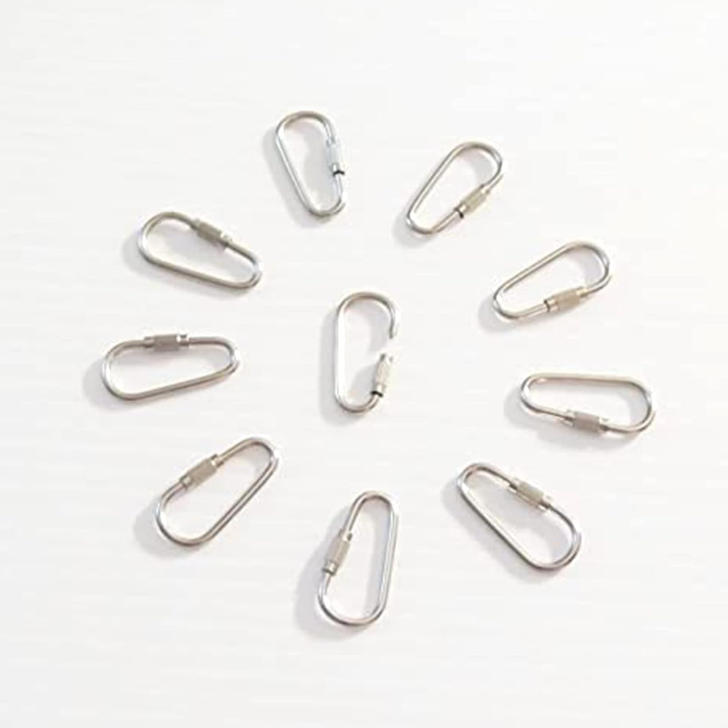 Yuanholumid 10 Pack Silver Parrot Toy Hook Stainless Steel Parts Heavy Duty Metal Hooks Suitable for Most Bird or Small Animal Hanging Toys Parrot Bird Toy Hooks Metal Stainless Steel Parts DIY Bulk image number 2