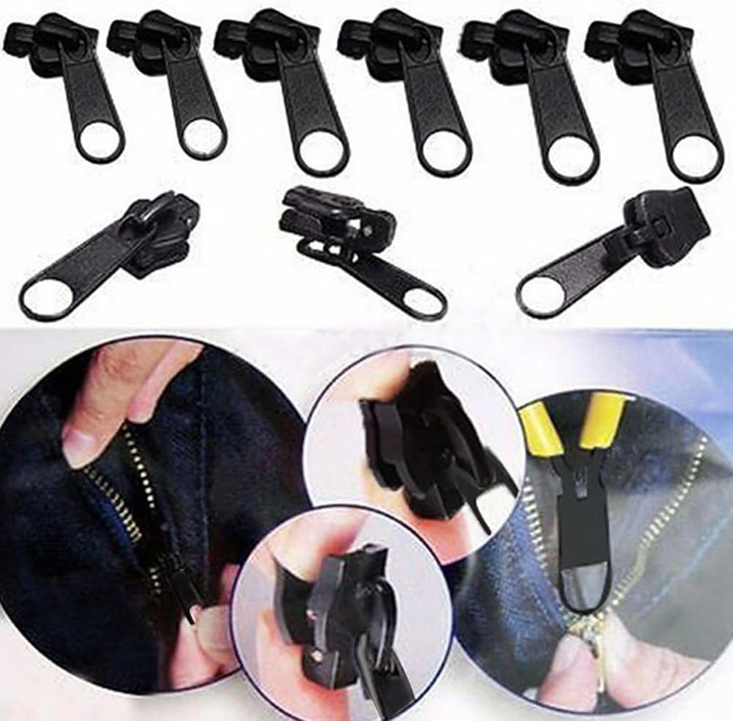 6Pcs Universal ABS Plastic Zipper Pull Fix Repair Kit image number 2