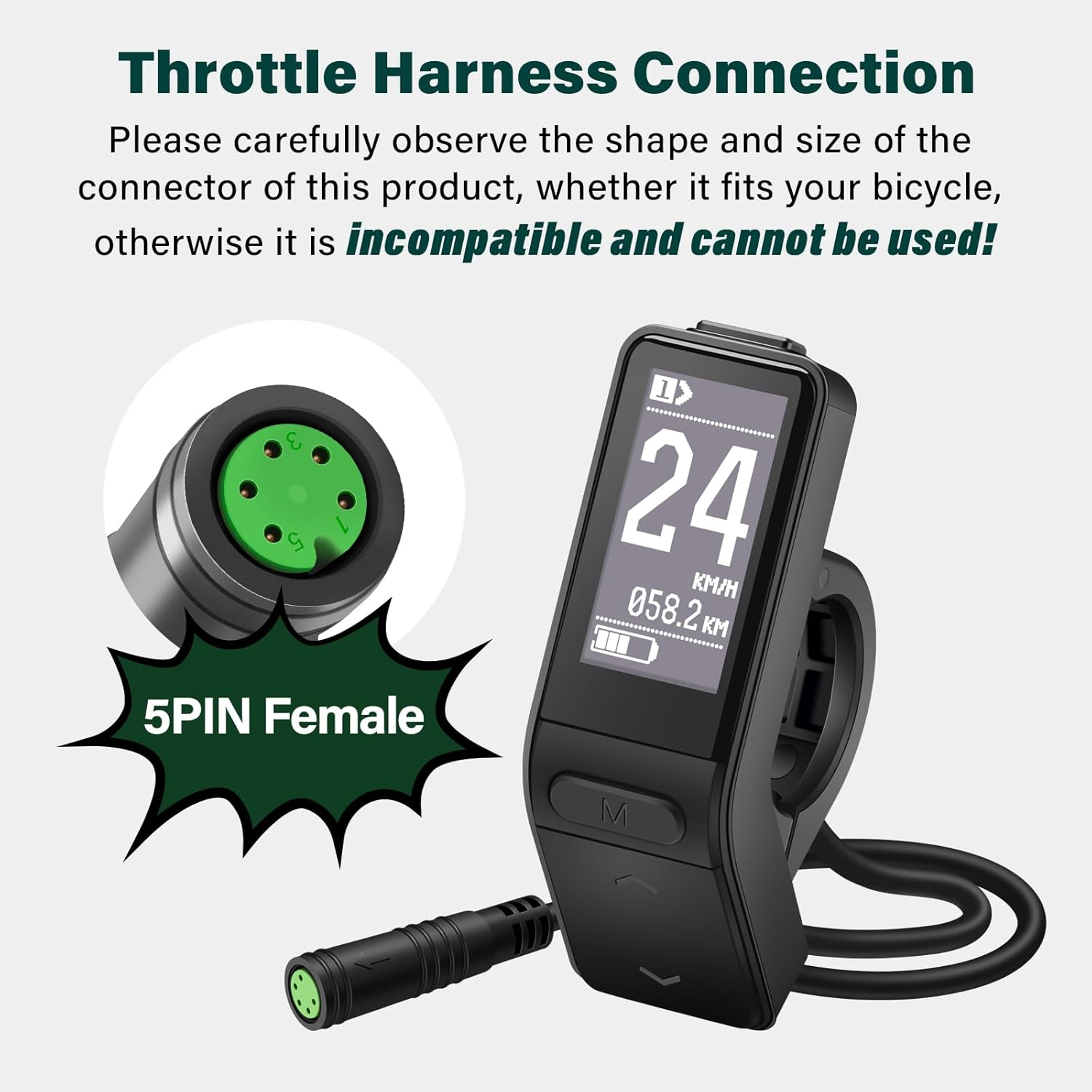 E-Mangue Ebike LCD Display for BAFANG BBS01B BBS02B BBS HD Mid Drive Motor Control Panel for Data Adjustment image number 5