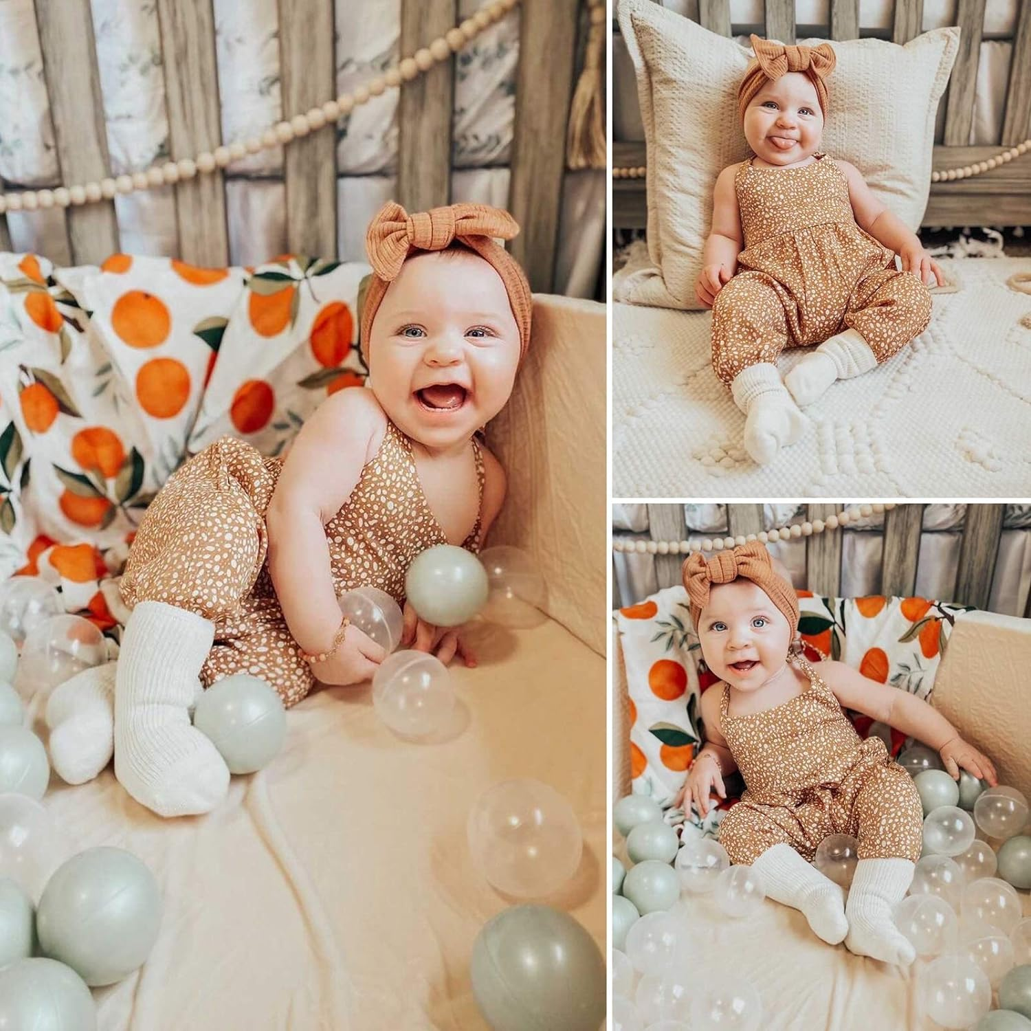 Baby Girls Headbands with Bows Infant Toddler Knit Headwrap Hair Accessories