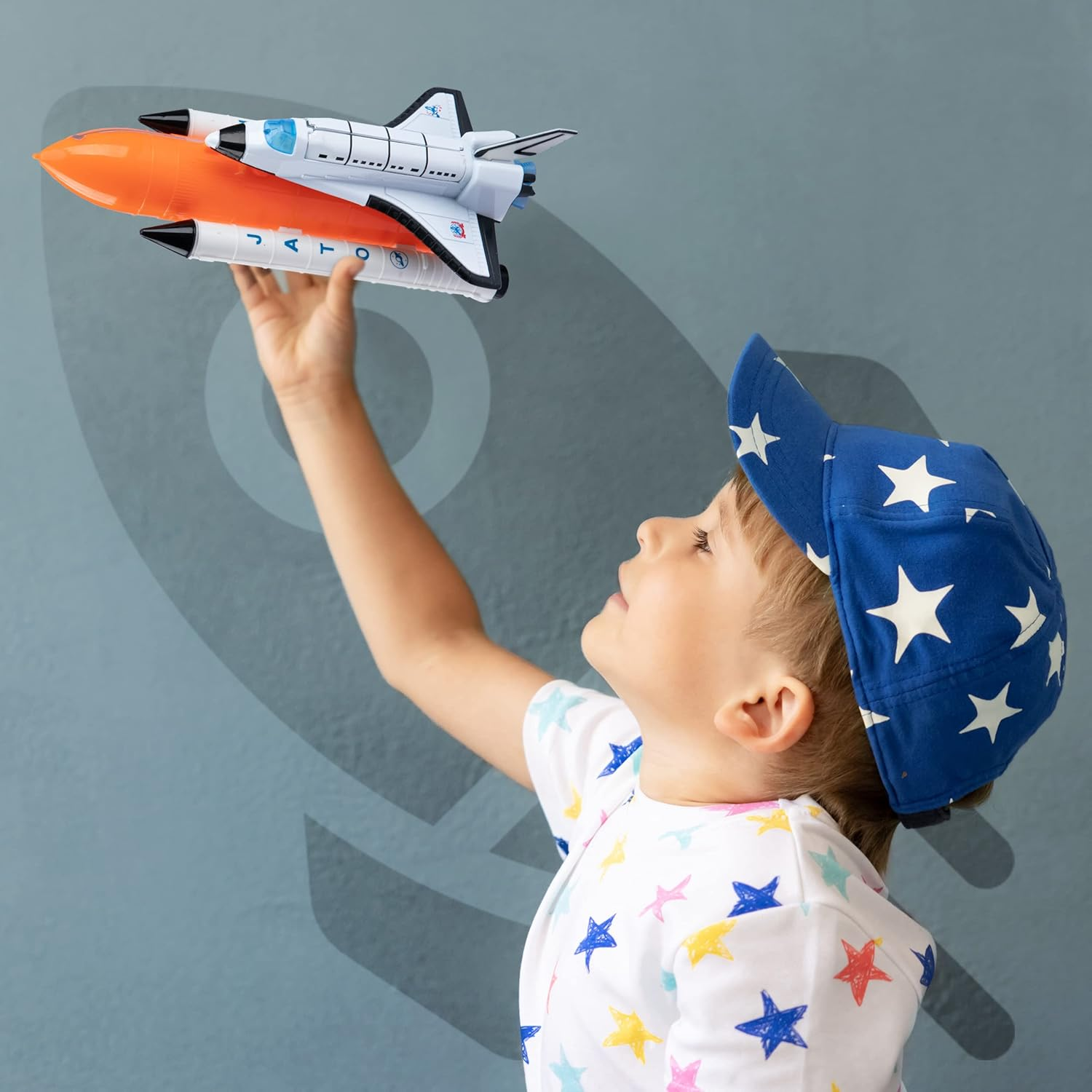 Smart Novelty Space Shuttle Toys, Interactive Toy Rocket Ship, 14 Pcs Space Shuttle Toy, Die-Cast Space Toys for Kids 3-5 with Lights, Rocket, Mini Astronauts, Airplanes & Vehicles image number 4