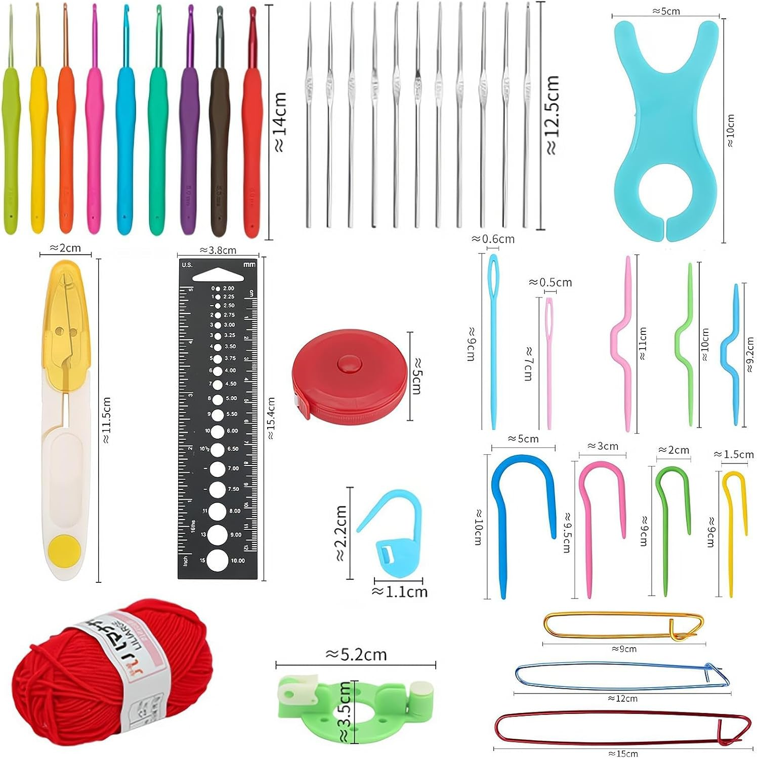 REGODI Crochet Kit, Pink Knitting Kit for Beginners with Crochet Yarn, Hooks, Accessories & Portable Storage Bag - Great for Adults, Elderly and Kids image number 2