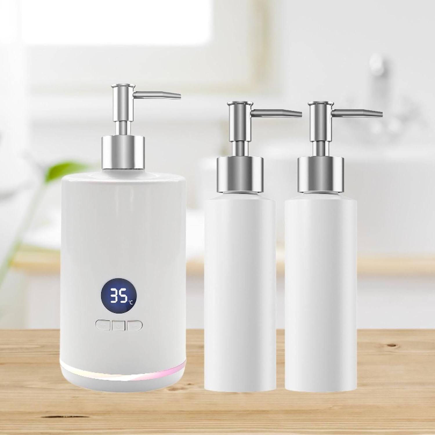 Single Essential Oil Bottle Heater Massage Oil Warmer Professional for Cream Lotion Lotion Warmer Dispenser Oil Bottle Warmer, White image number 6