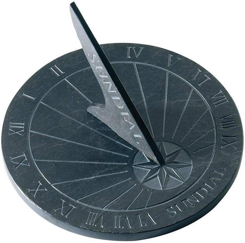 Esschert Design USA LS002 round Slate Sundial