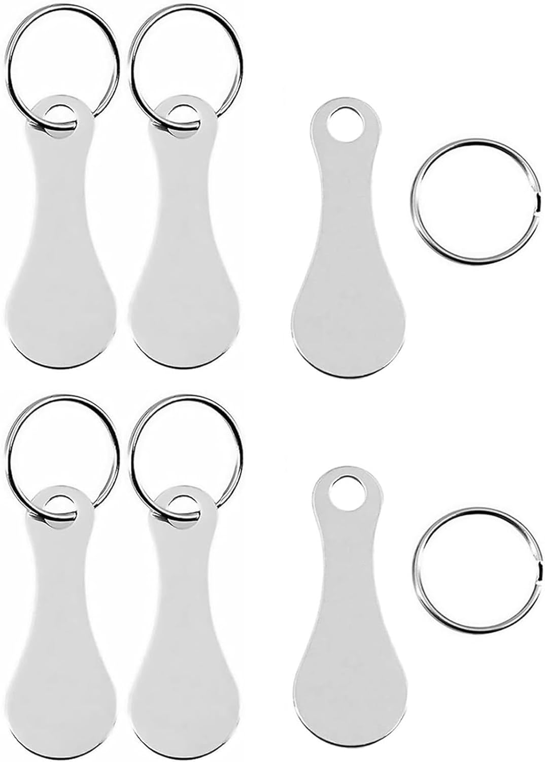 4 Pcs Trolley Token, Shopping Supermarket Trolley Trolly Token for Releasing Supermarket Trolleys Token Removable Front Loader Shopping Cart Keychain image number 2