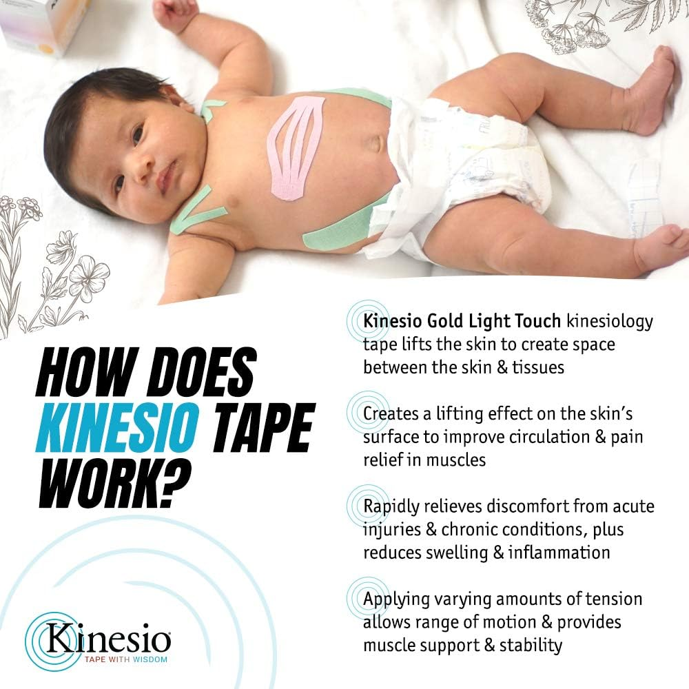 Kinesio Tex Gold Light Touch Kinesiology Tape: 2 In. X 16.5 Ft. (Pastel Blue) - Himawari Yellow image number 4