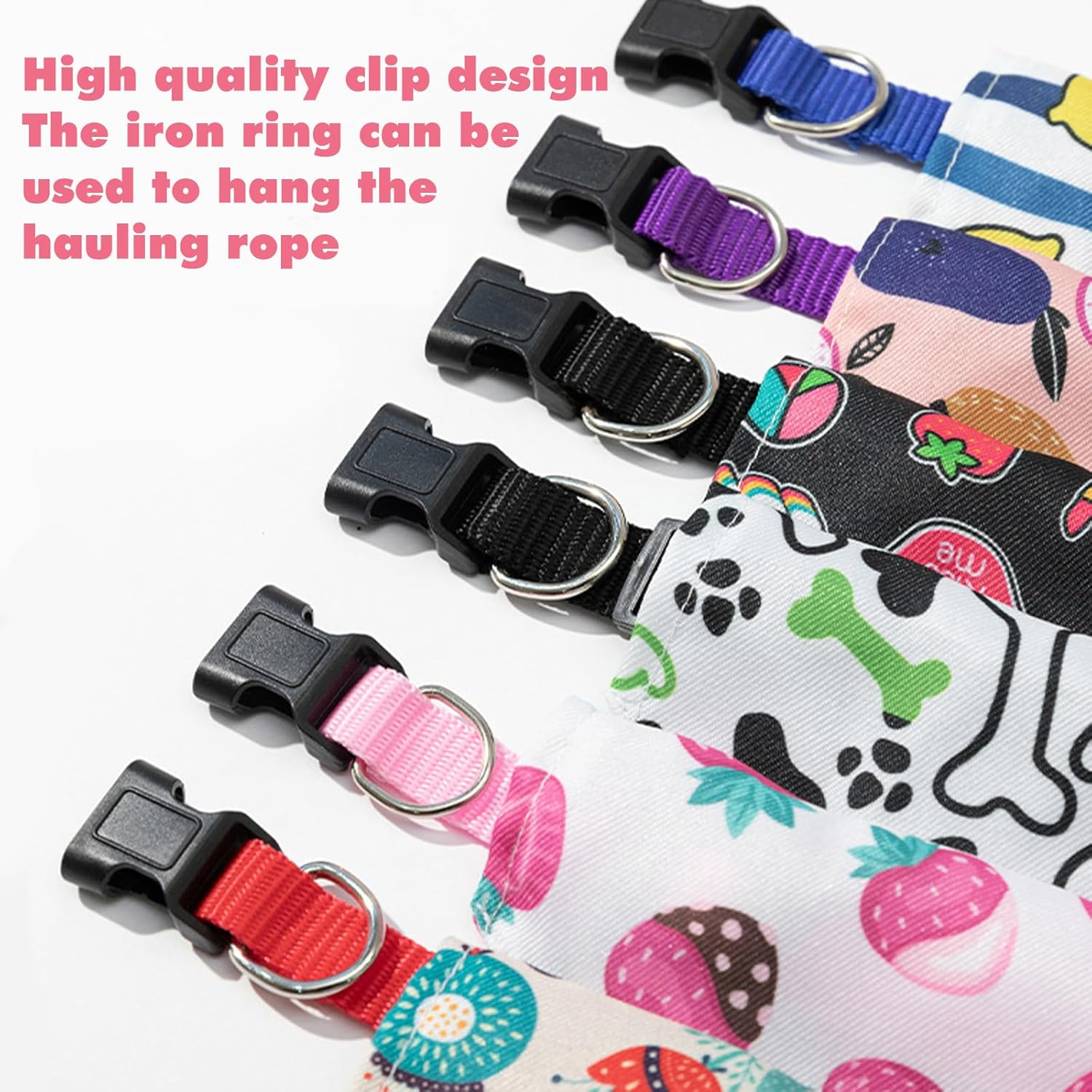 Dog Neckerchief, Adjustable Cat Kerchief Dog Neckerchief, Dog Neckerchief with Collar, Dog Neckerchiefs, Washable Triangle Dog Bibs, 2 Pieces Dog Bandanas, for Small and Medium Dogs (Pink + White, S) image number 5