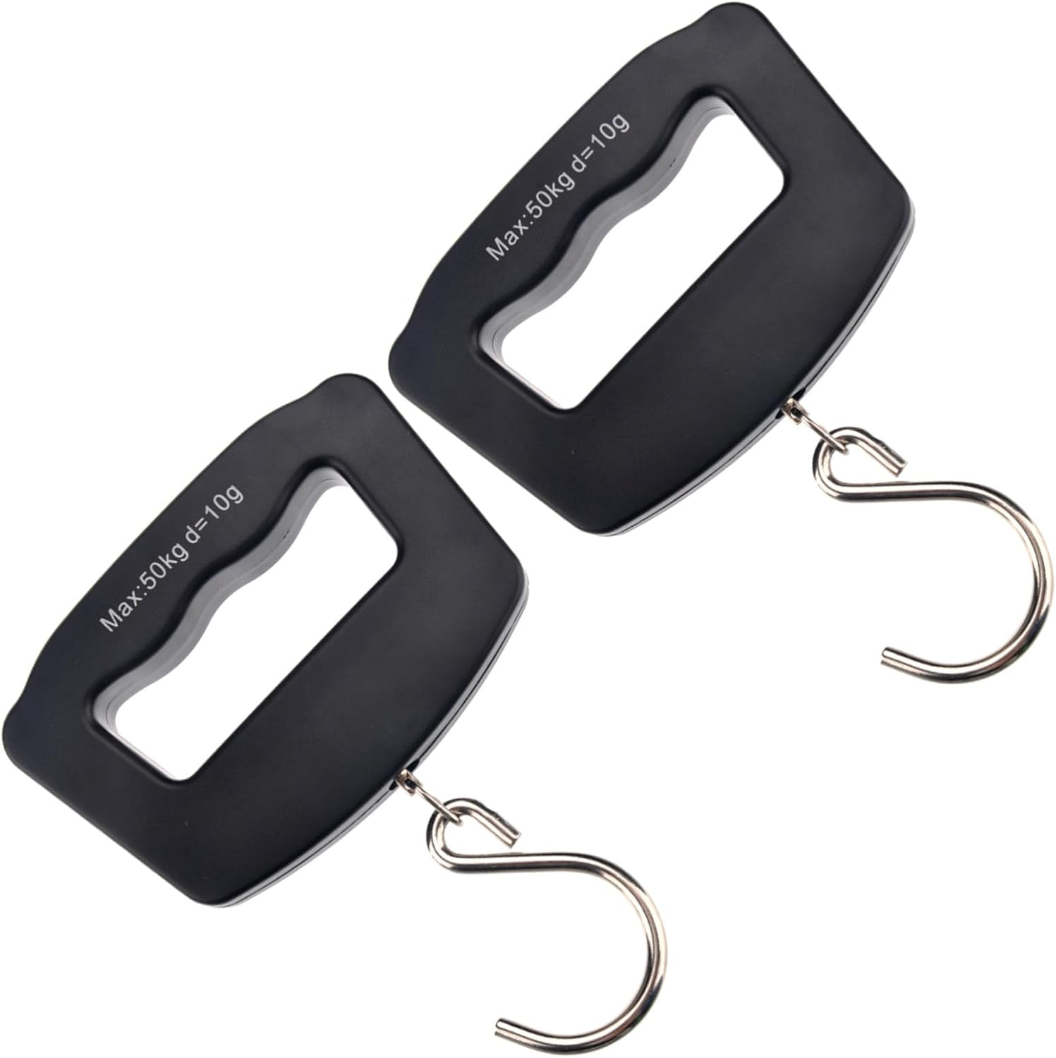 GOOHOCHY 2PCS Digital Hanging Luggage Scale Portable Travel Bag Weigher with Comfortable Handle Large Hook Backlit LCD for Suitcase Baggage Accurate Mini Handheld Scale image number 1