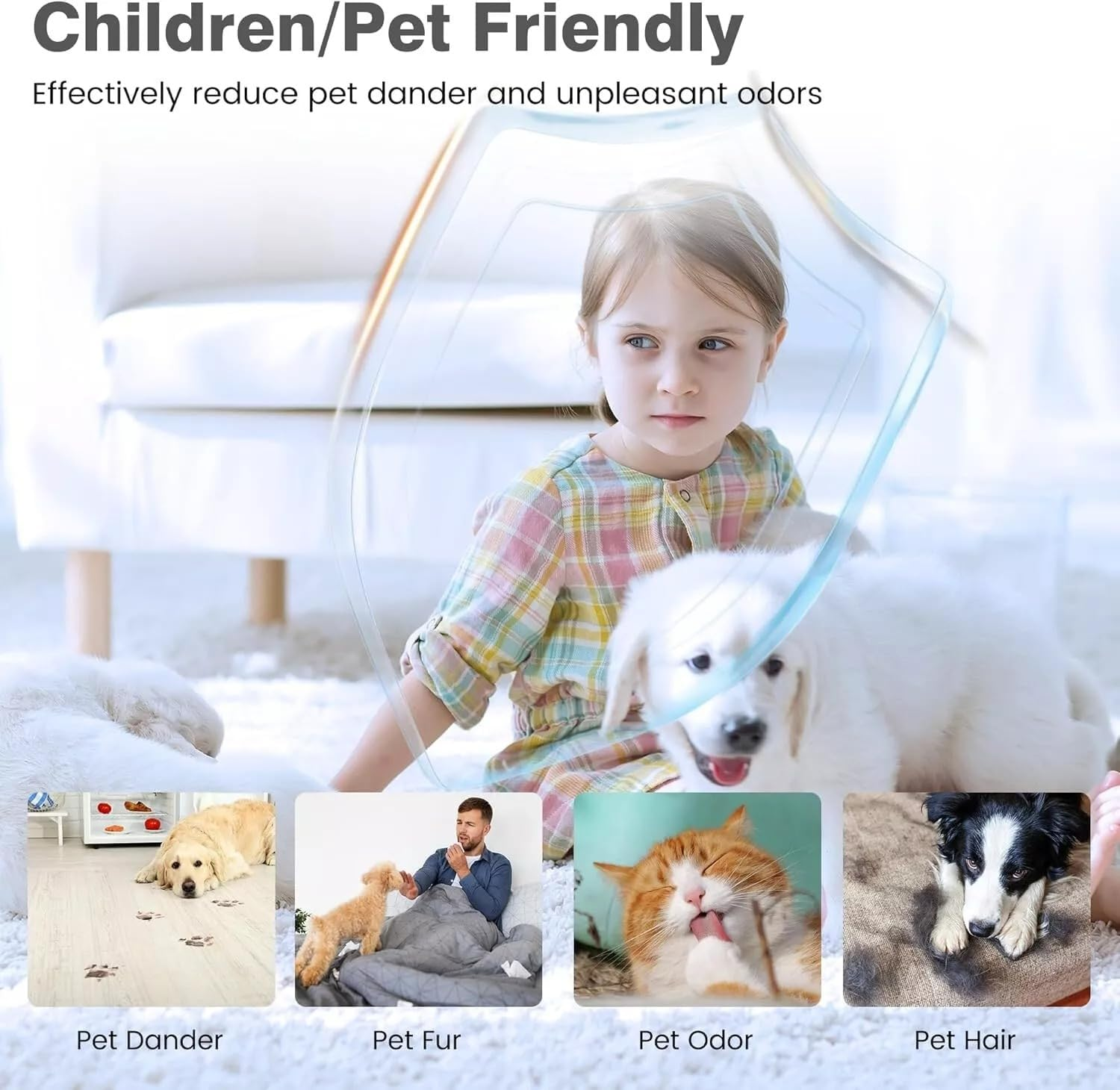 [2PK] Ideer Life True HEPA Replacement Filter LAP300, Compatible with Breville Antiviral HEPA-13 Filter - Medium