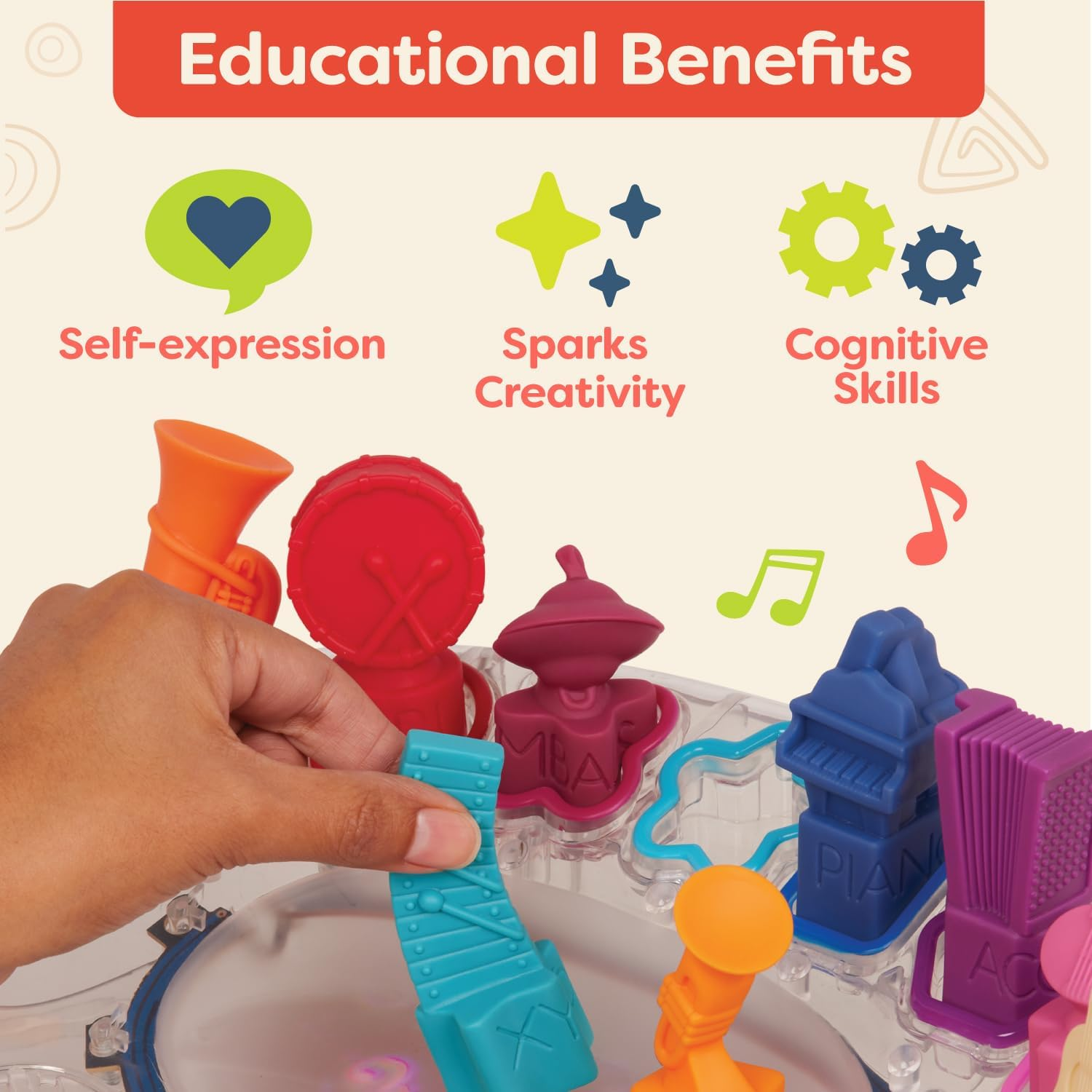 B. Toys &ndash; B. Symphony Musical Toy Orchestra for 3+ Years &ndash; 13 Musical Instruments for Classical Music for Babies and Toddlers &ndash; Interactive Kids Music Toys with Lights and 15 Songs image number 1