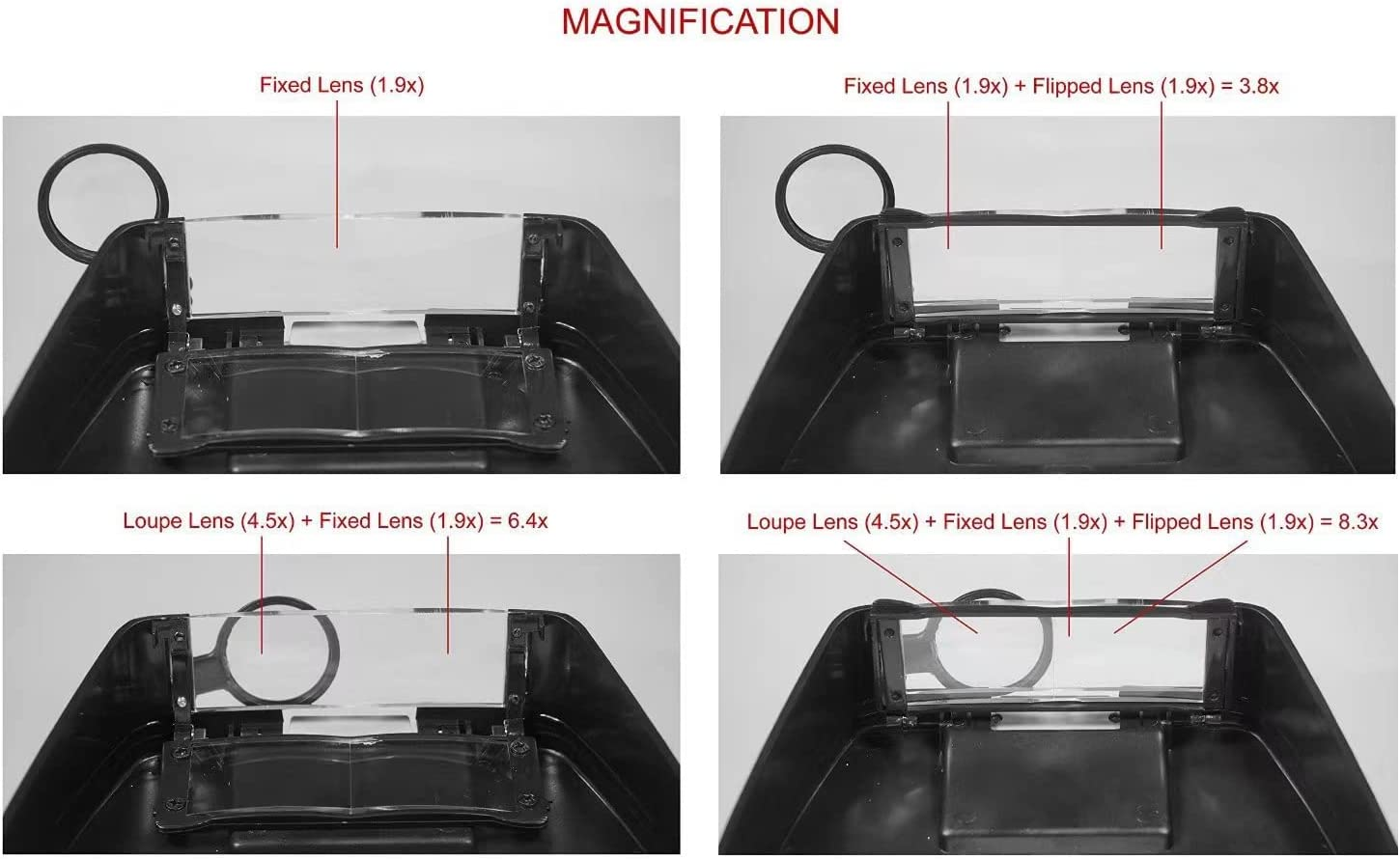 Professional Headband Magnifier - Magnifying Glass Hand-Free Loupe with LED Light for Reading,Watch Repair,Crafts,Jewelry Close Work image number 5