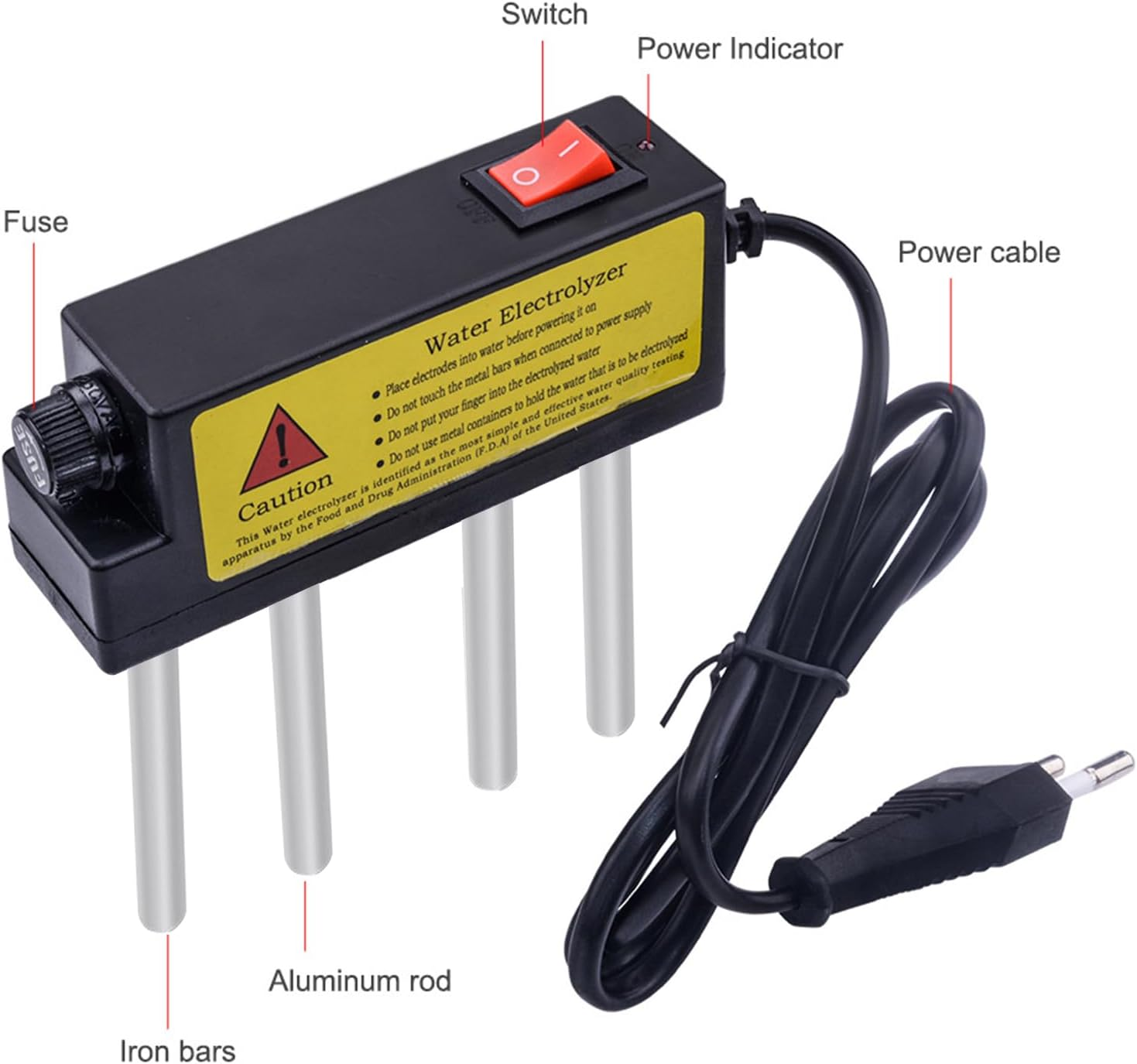 Water Electrolysis Test Tool, Electrolyzer Quality Tester, Tester Electrolyzer Quick Quality PH Testing Water Test Meter for All Kinds Of image number 4