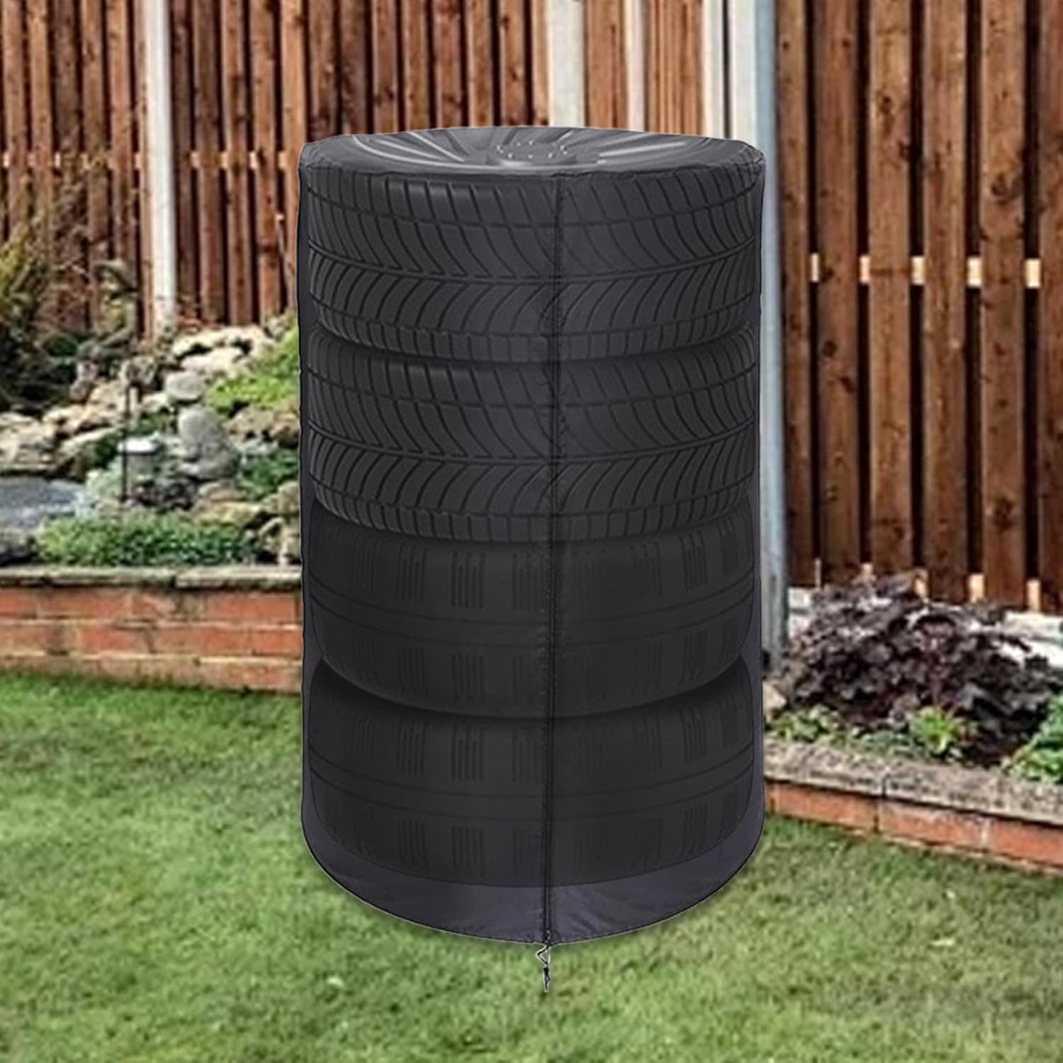 Tire Storage Cover, Tire Stack Cover, Spare Tire Storage Bag Oxford Cloth Large Tire Protector Tire Protector Dust Bag for Automotive Wheels Waterproof image number 4