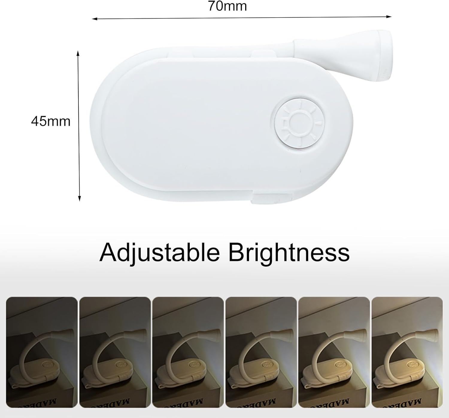 Reading Lamp Book Clamp, LED Book Lamp, USB Rechargeable Clamp Lamp with 3 Colour Temperature Modes, 360&deg; Rotatable, Adjustable Brightness, Book Reading Light for Night Reading in Bed, Gift for Book image number 4