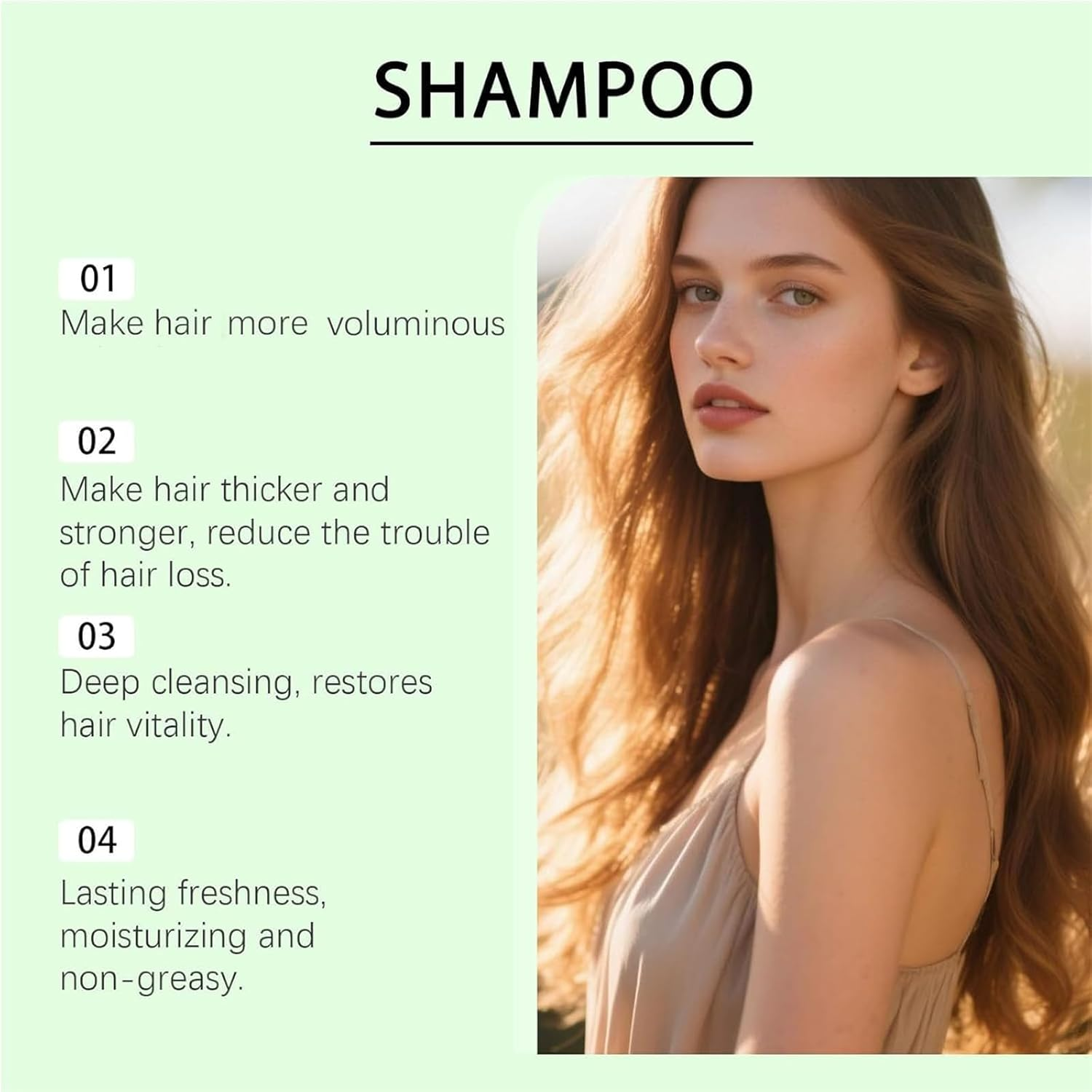 Rosemary Amino Acid Shampoo, Hair Growth Shampoo, Thickening & Strengthening Shampoo with Hydrolyzed Keratin, for Thinning Hairs Women and Men Hair Loss and Oily Scalp (1Pc)