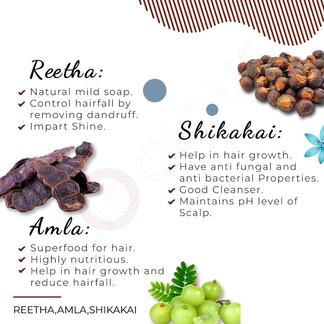 Reetha Amla Shikakai Combo Raw Form |Raw Reetha for Hair |Aritha|Reetha|Ritha|Soapnuts (Sapindus Mukorossi) image number 1
