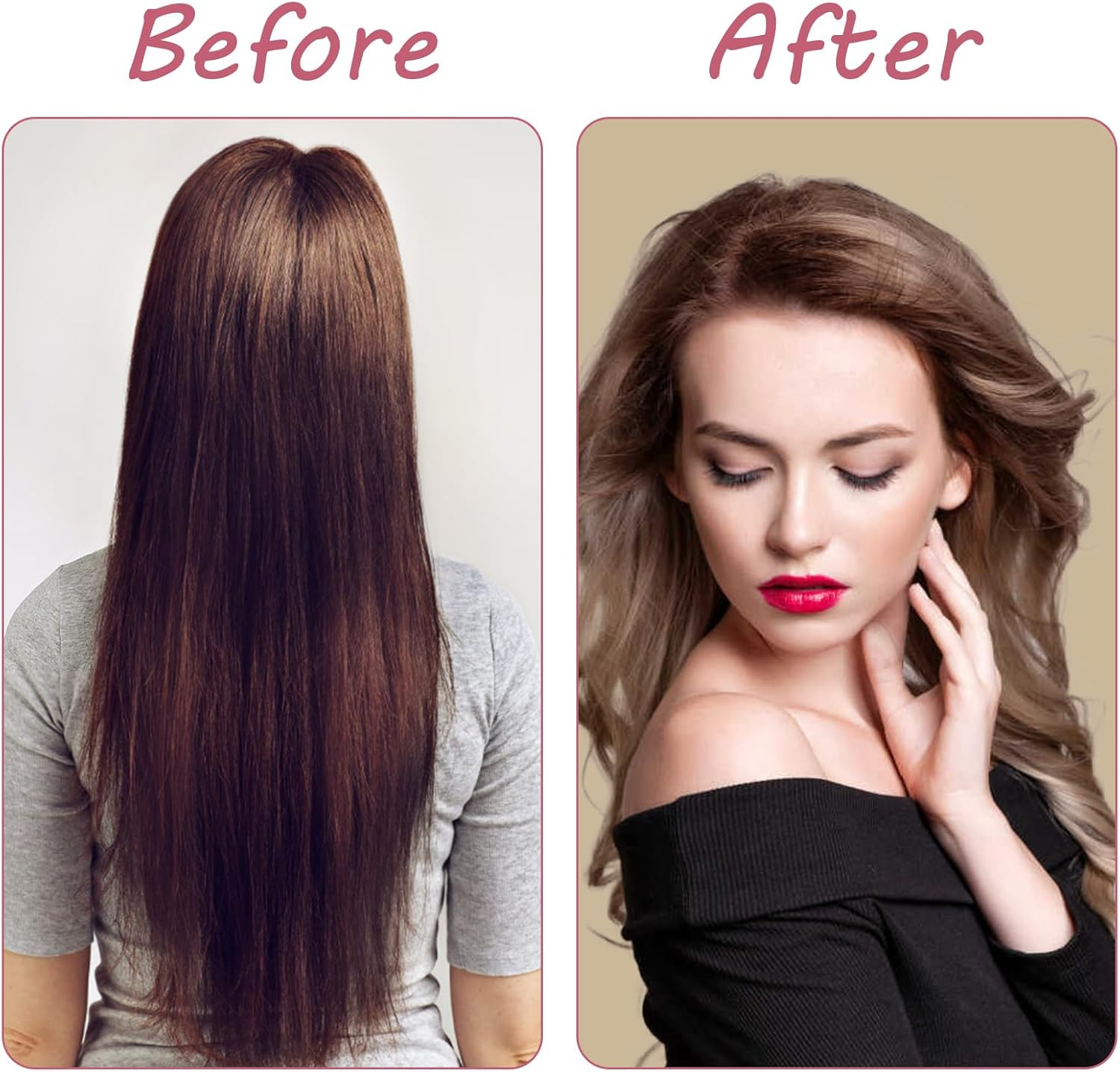 DHWEKU Pack of 37 Self-Adhesive Small Hair Rollers for Salon, Hairdressers, Rat, Tail, Comb, Curlers, Comes with a Tail Comb with Steel Needle Tip, Random Colour image number 1